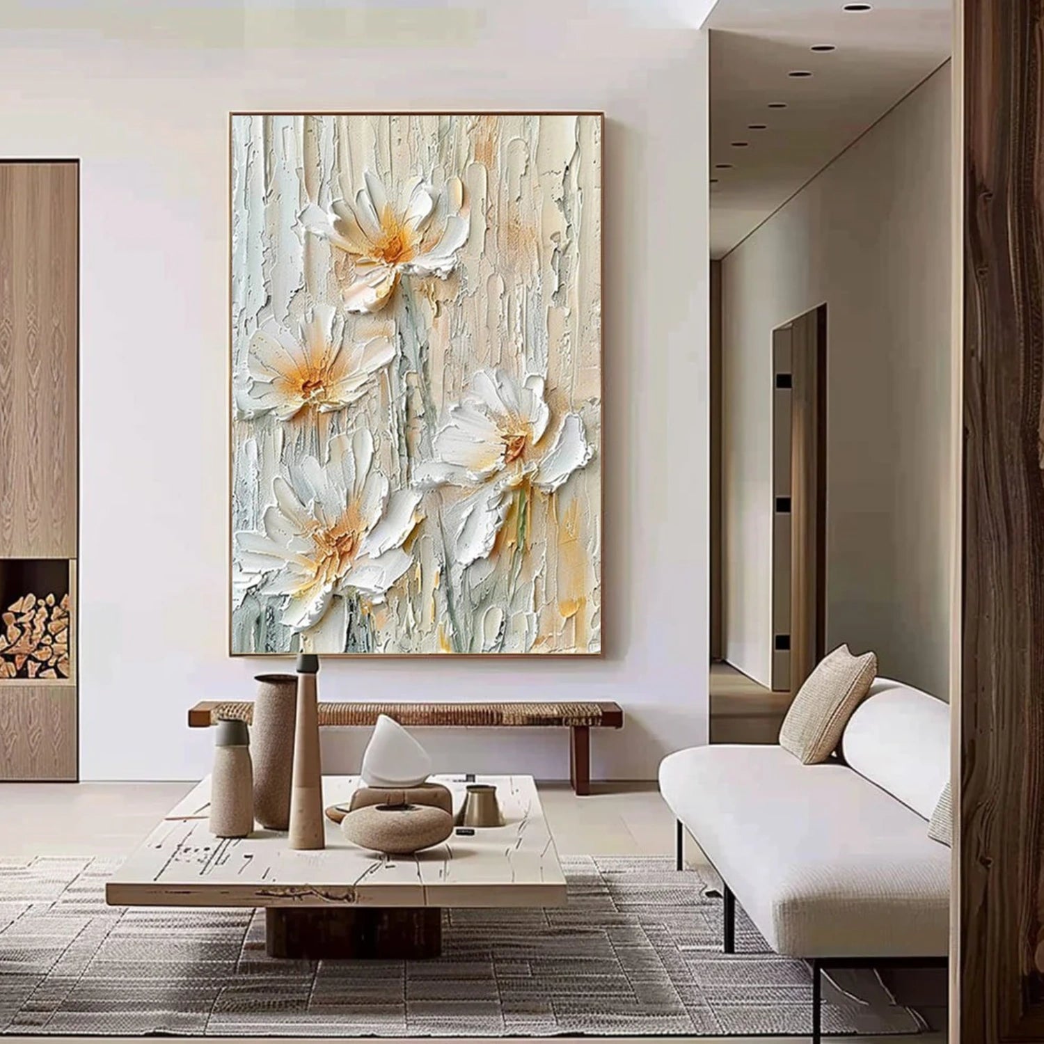 Flower & Tree Abstract Texture Canvas Art #FT 315