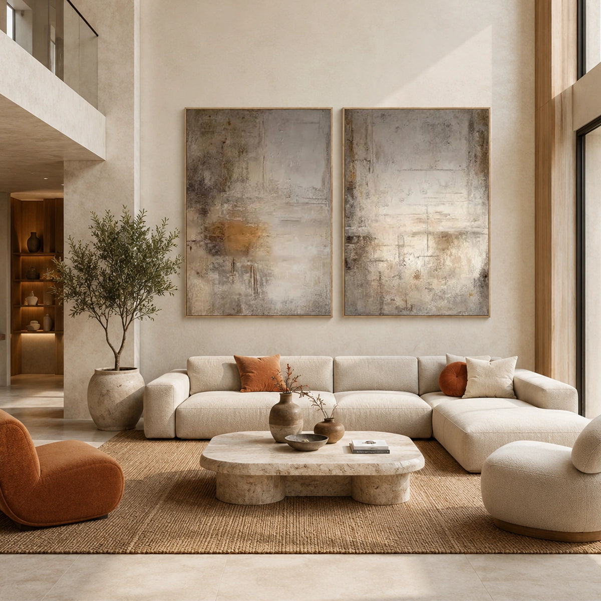 Abstract Wall Art Set of 2 #AB 776