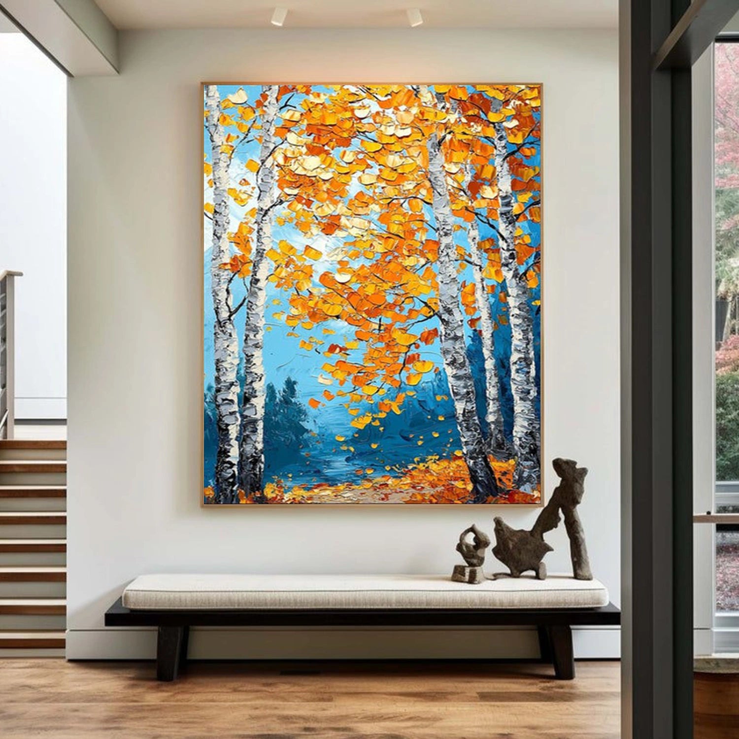 Flower & Tree Abstract Texture Canvas Art #FT 328