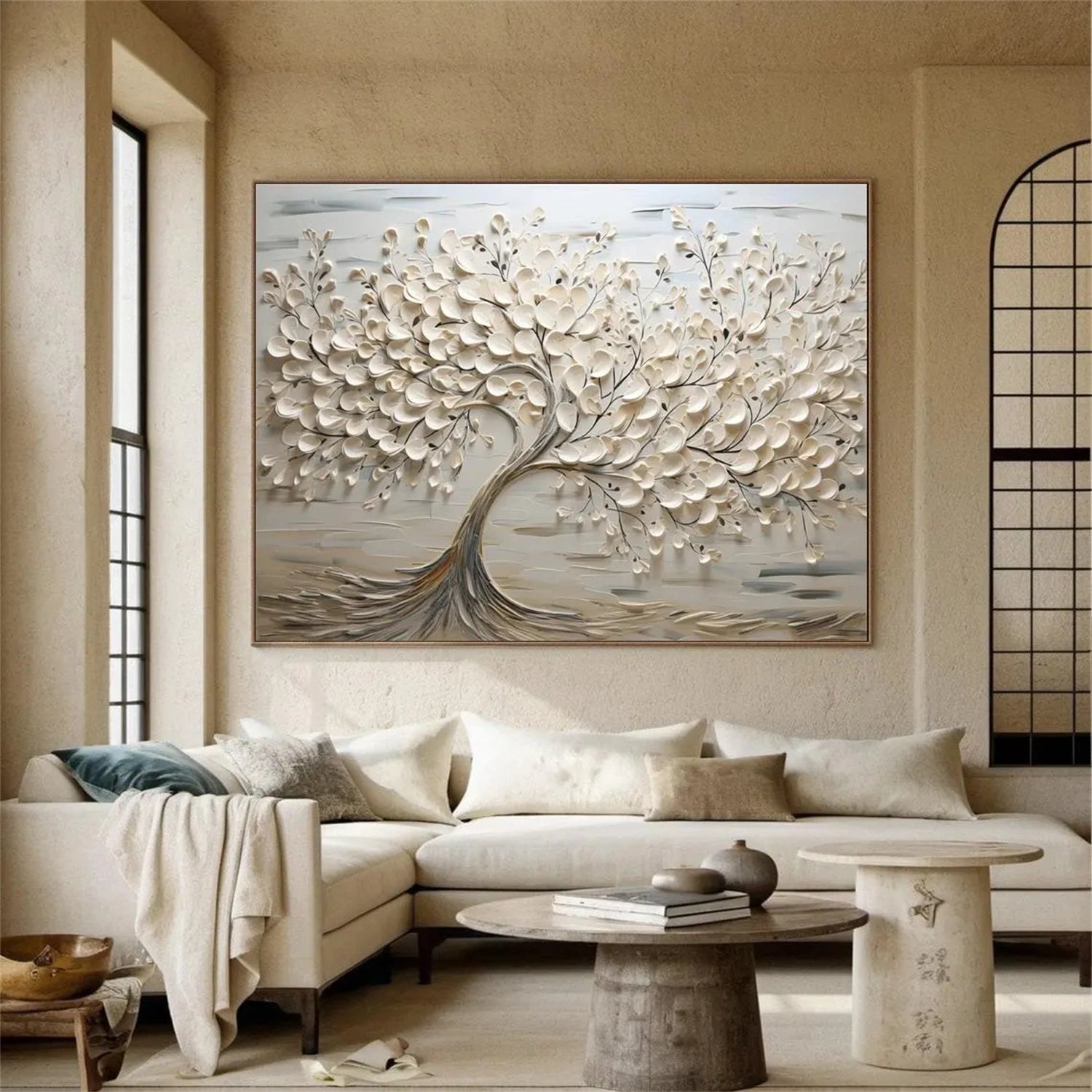 #CL-Custom Size Flower And Tree Painting #FT 121