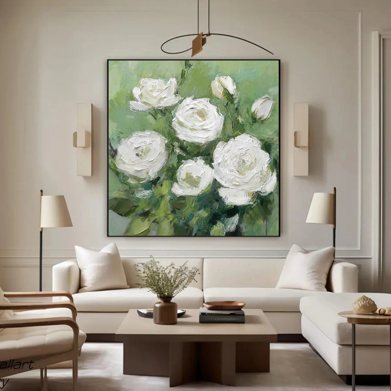 Flower & Tree Abstract Texture Canvas Art #FT 324