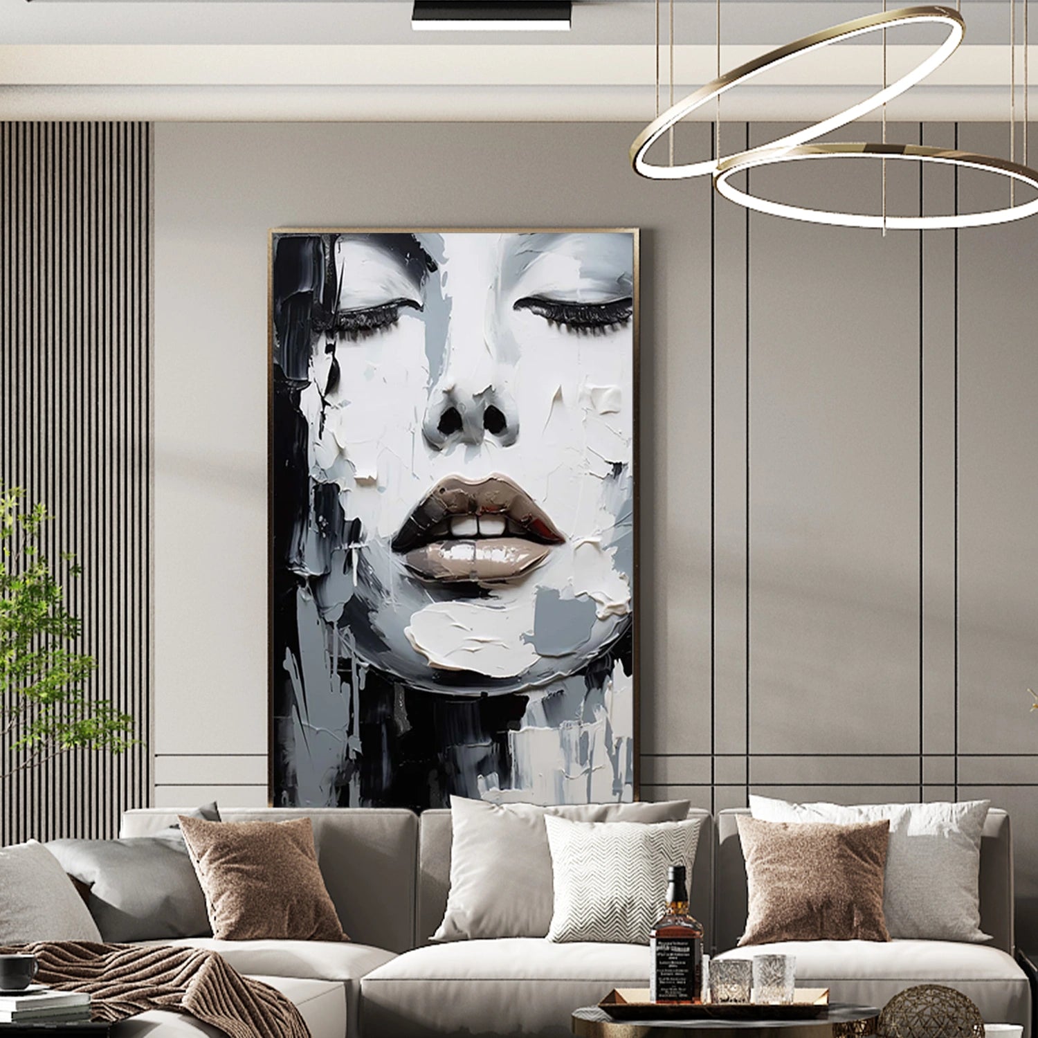 Abstract Portrait Texture Wall Art #PT003