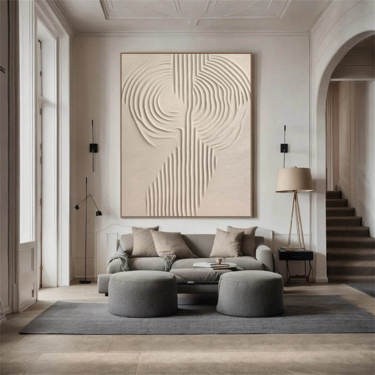 Beige & Brown Abstract #BB142