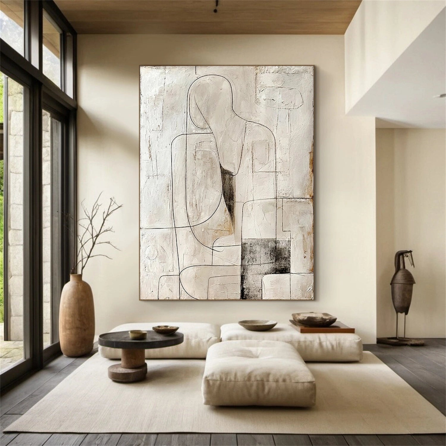 Contemporary Abstract Minimalist Textured Wall Art #CW053