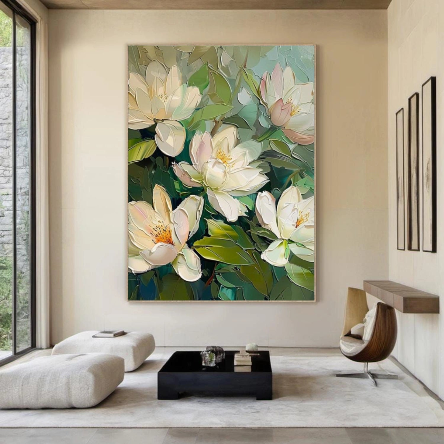 Flower & Tree Abstract Texture Canvas Art #FT 330