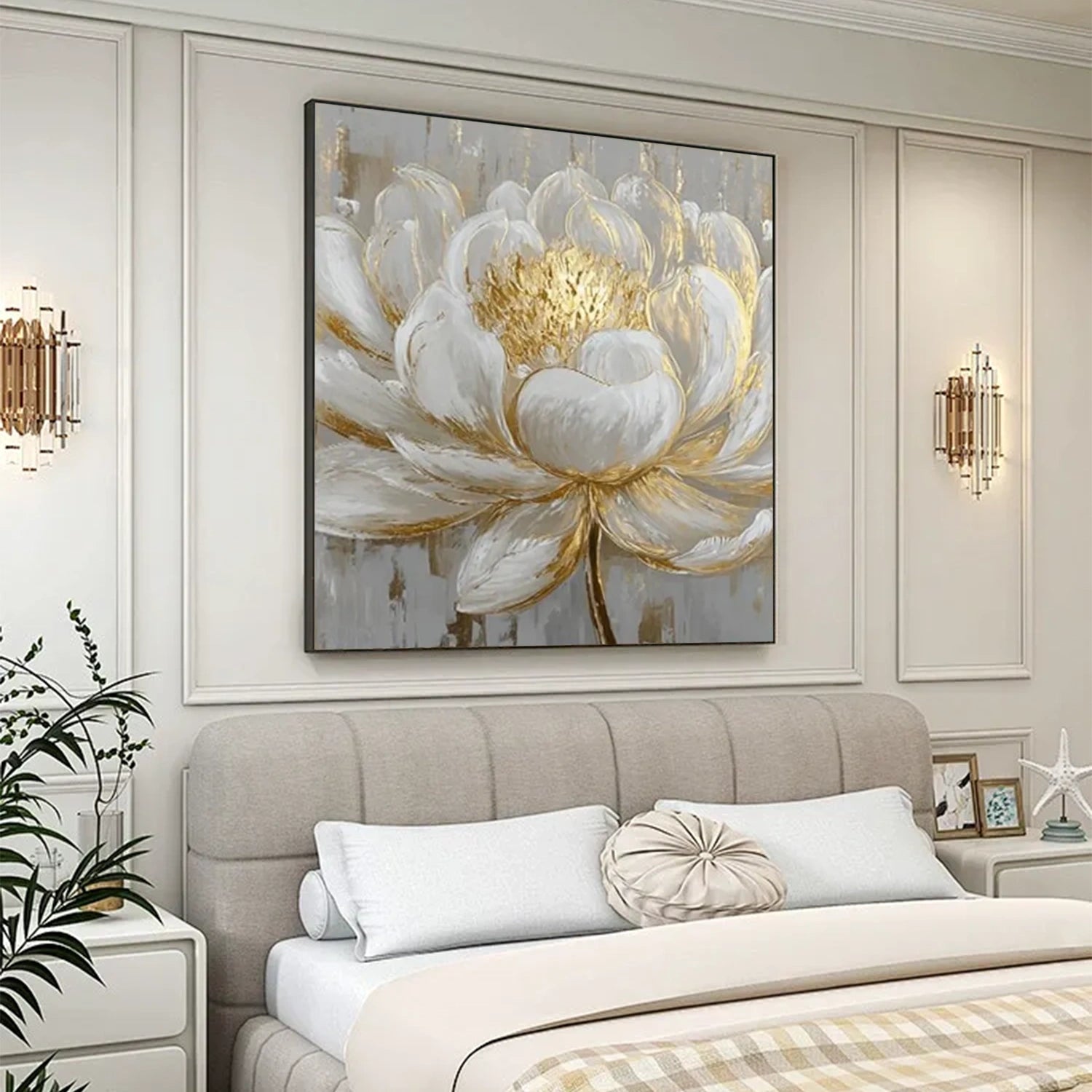 Flower & Tree Abstract Texturte Canvas Art #FT 245