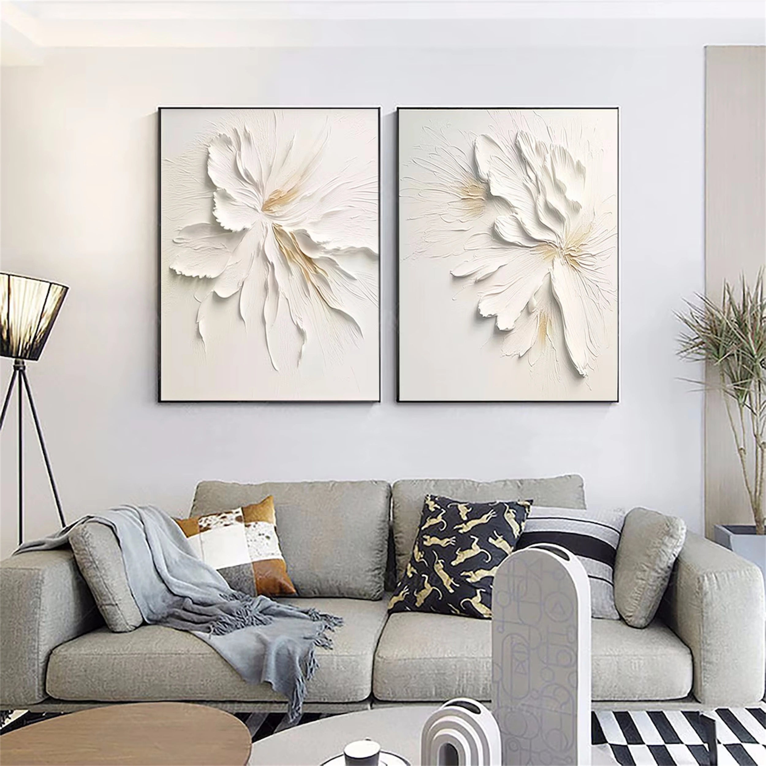 Flower And Tree Painting Set of 2 #FT 037