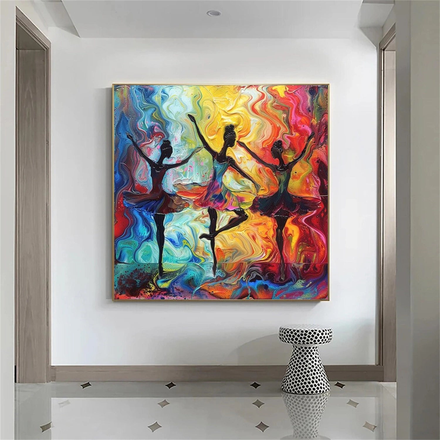Colorful Abstract Portrait Wall Art #PT031