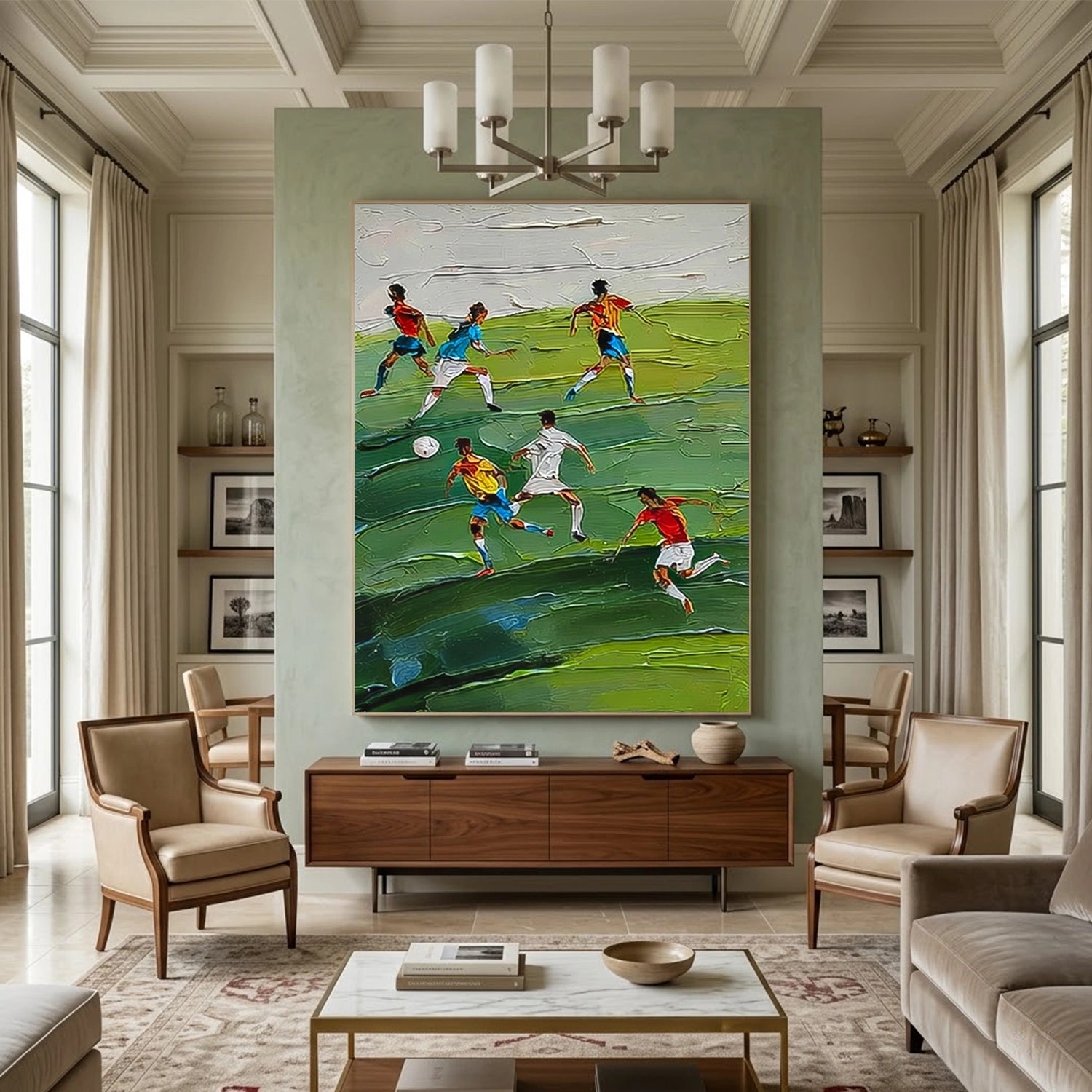 Football Sport Art Texture Painting Canvas #SA086