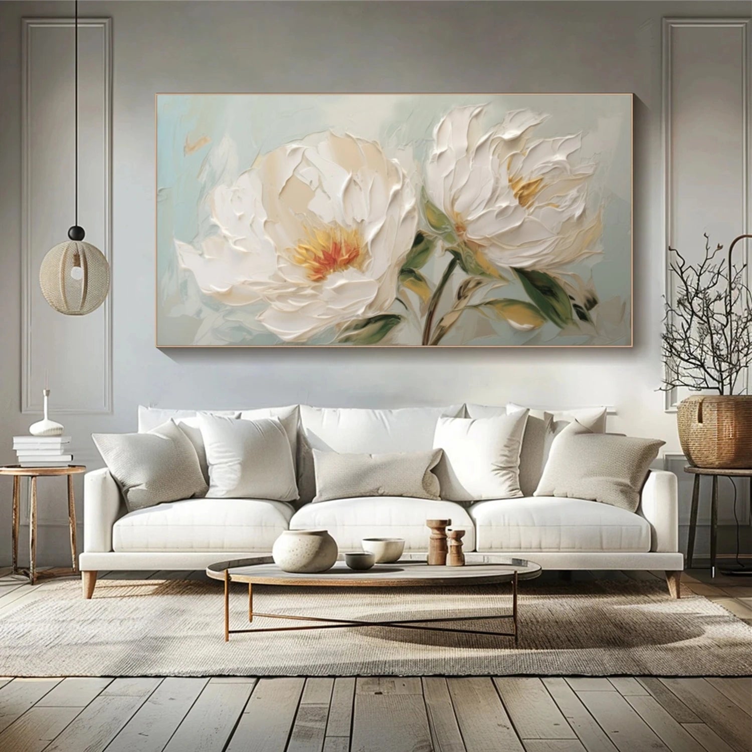 Flower & Tree Abstract Textured Canvas # FT 348