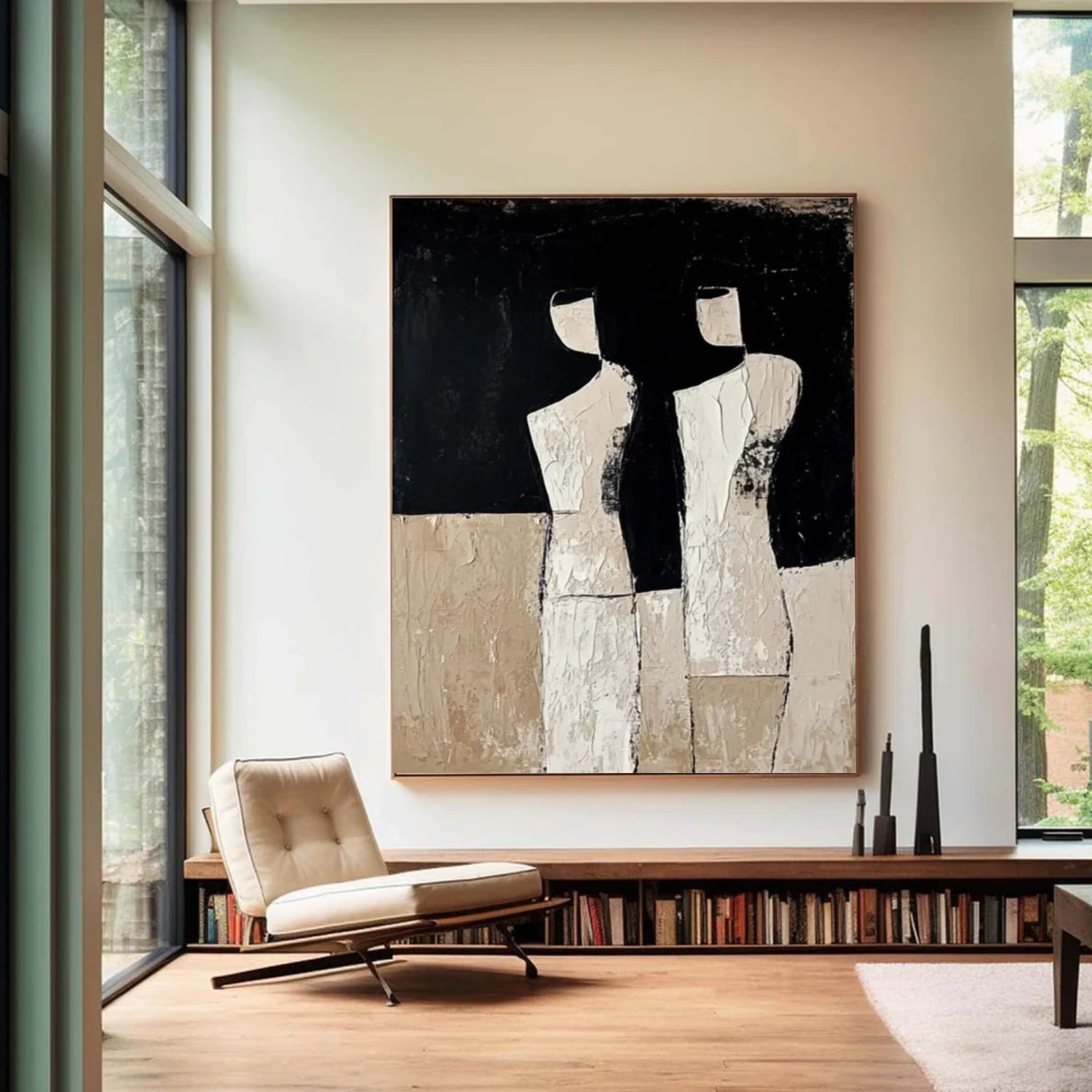 Contemporary Abstract Minimalist Textured Wall Art #CW047