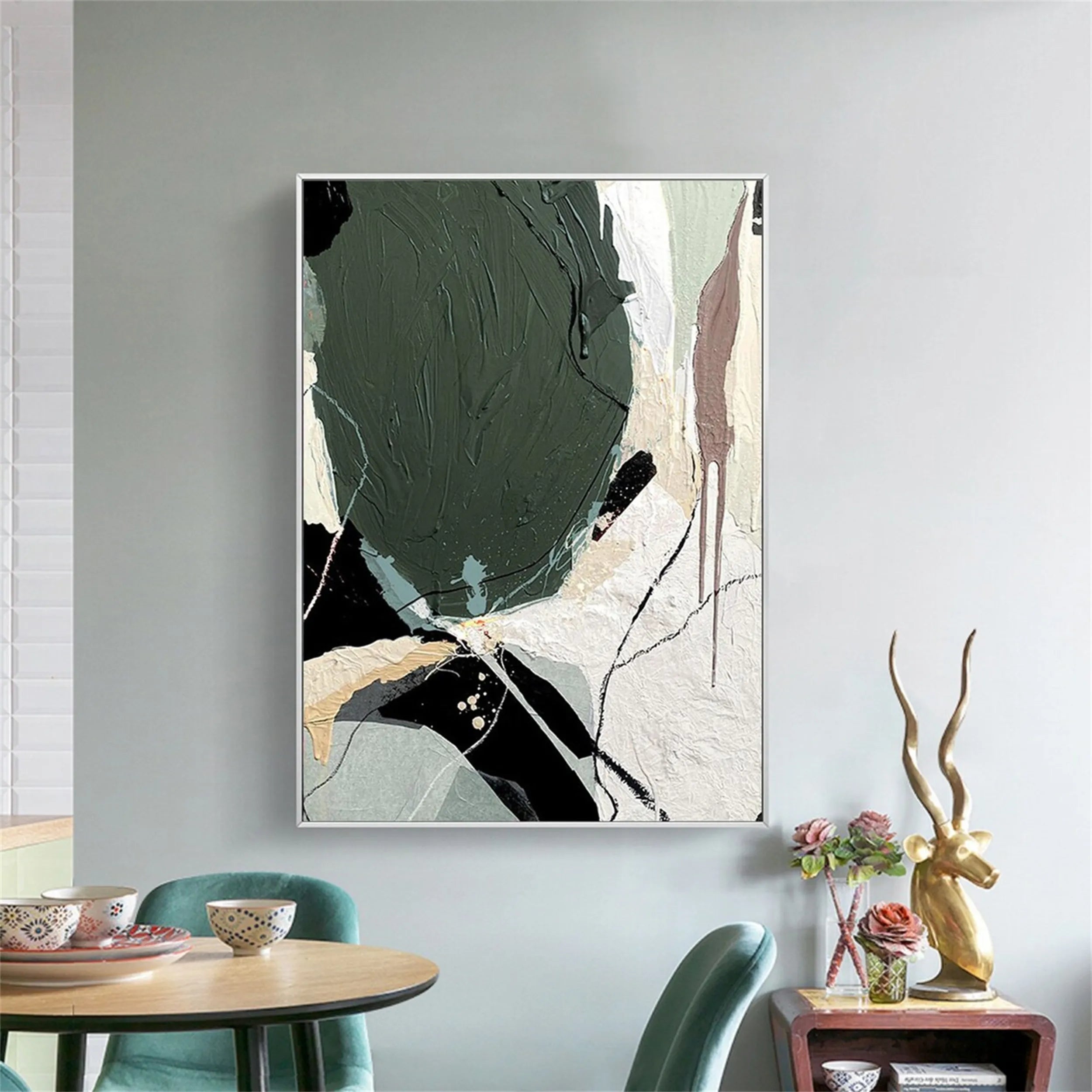 Blue & Green Abstract #BG033