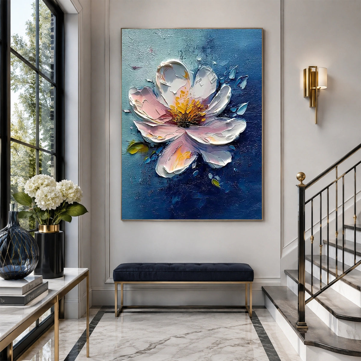 Flower & Tree Abstract Texture Canvas #FT 432
