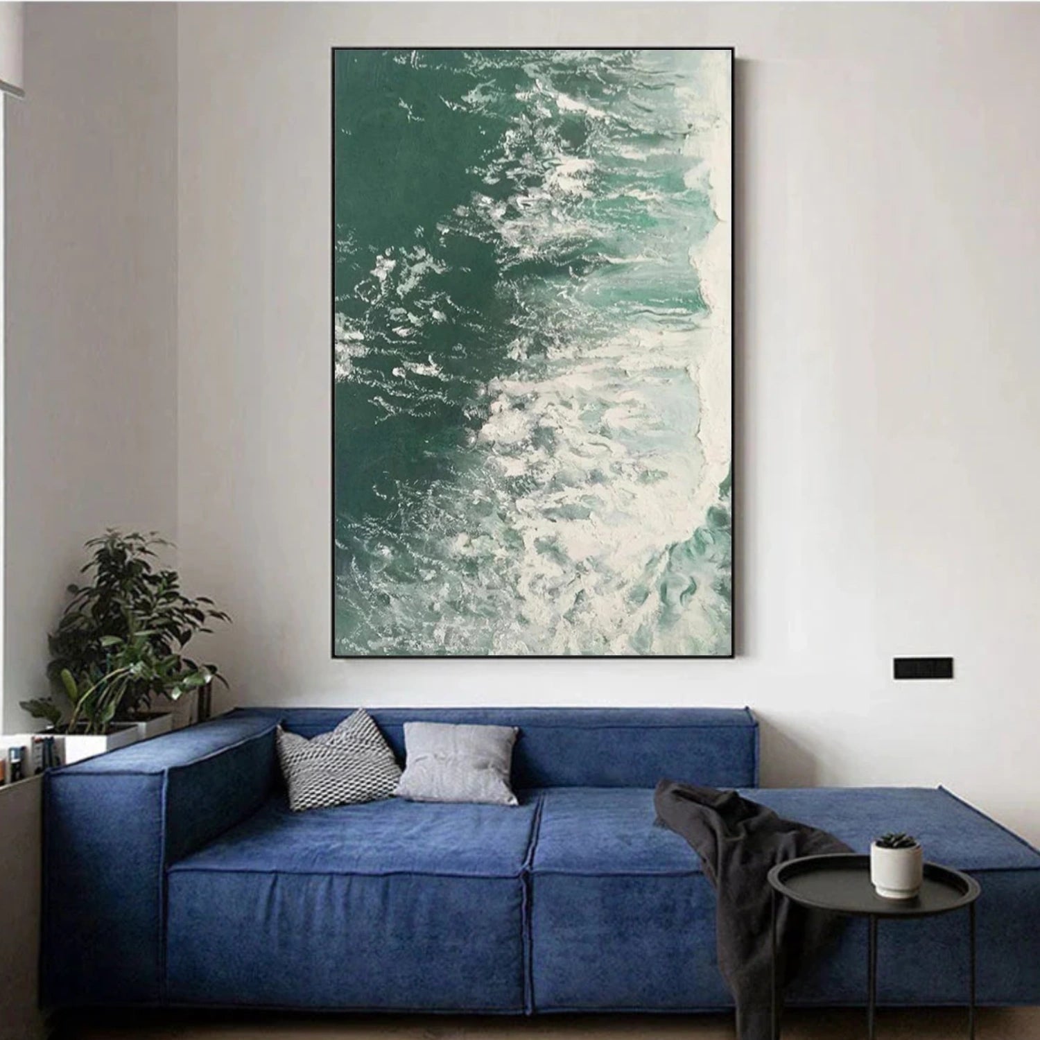 Ocean And Sky Abstract Textured Canvas Art #OS 323