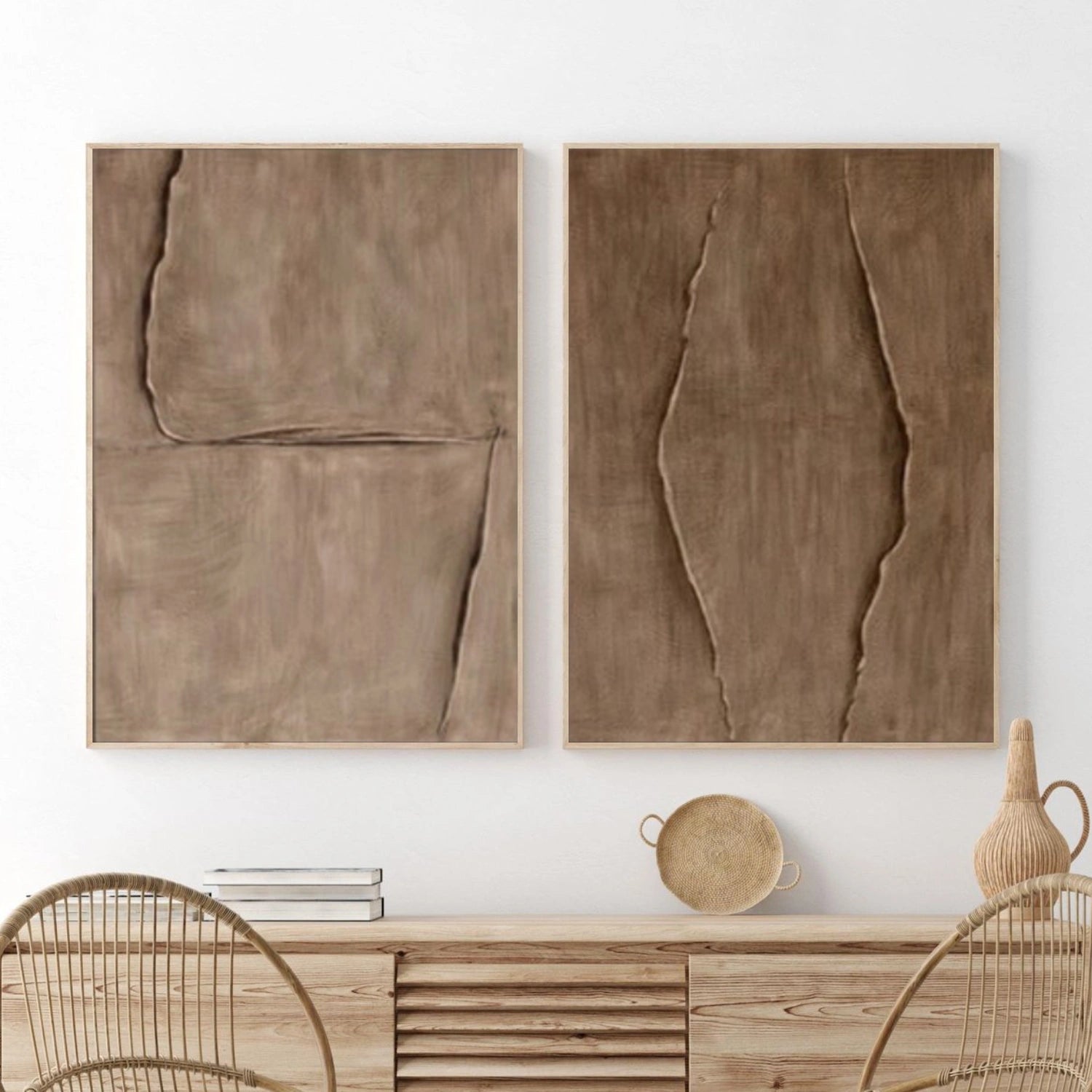Minimalist Texture Canvas Set of 2 # MM412