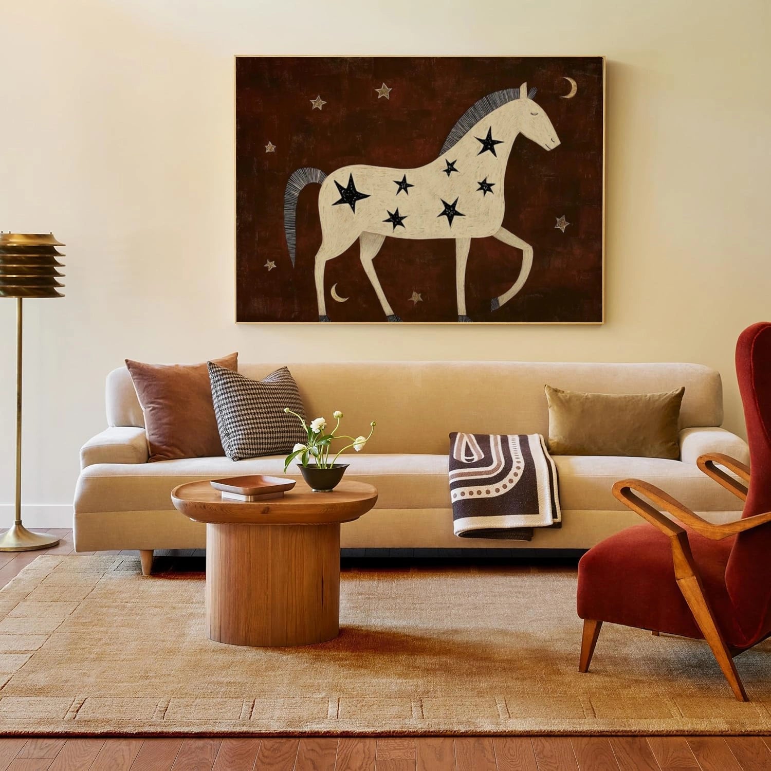 Abstract Animal Horse Canvas Art #AP217