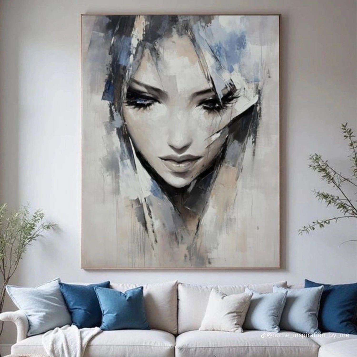 Abstract Portrait Textured Wall Art #PT 059