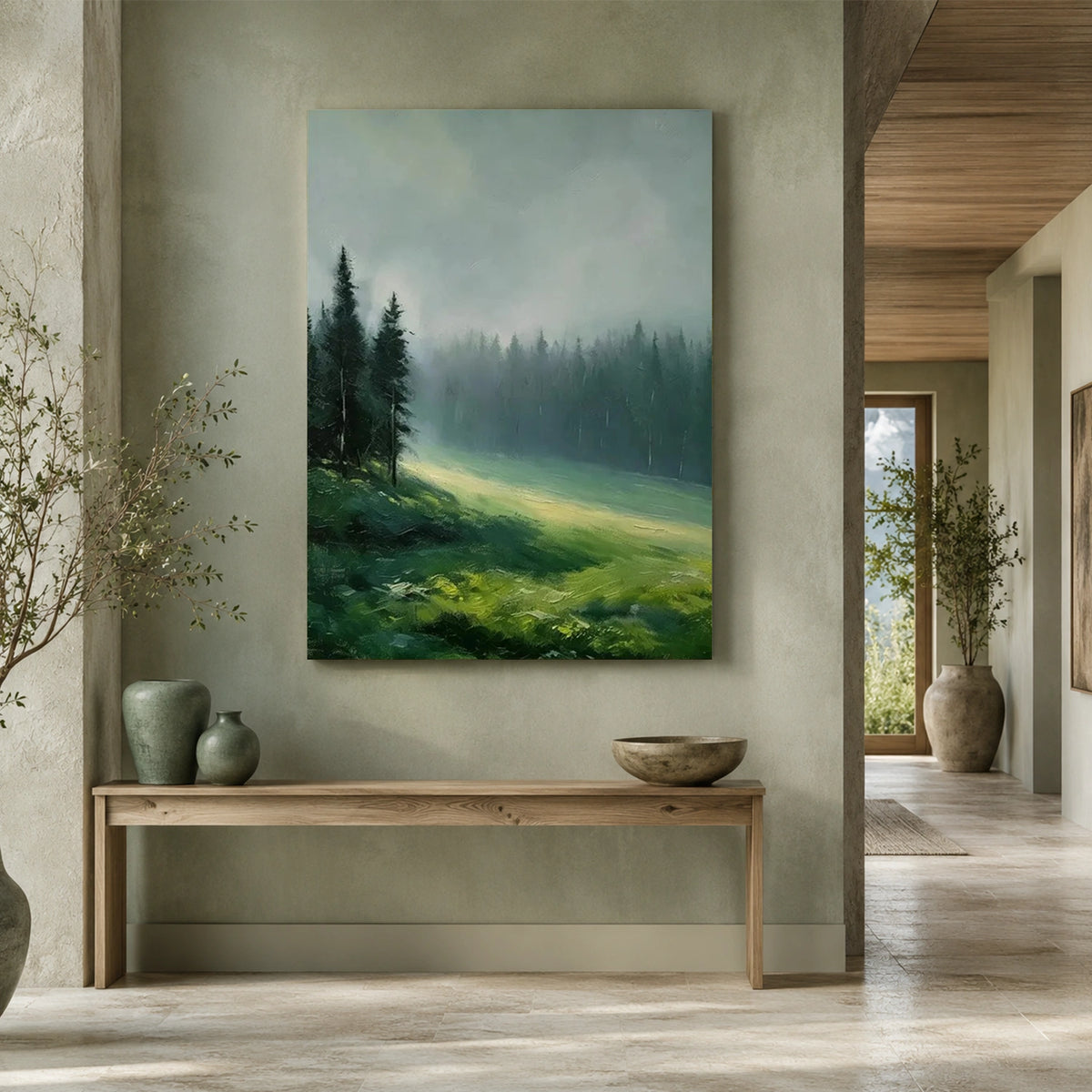 Flower & Tree Abstract Texture Canvas #FT 436
