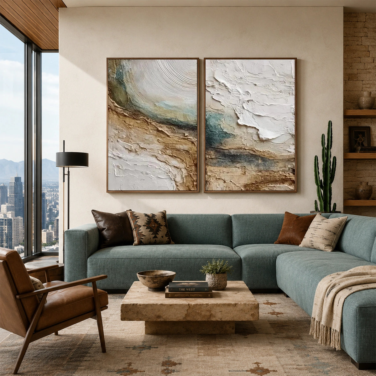 Abstract Wall Art Texture Set of 2 #AB 767