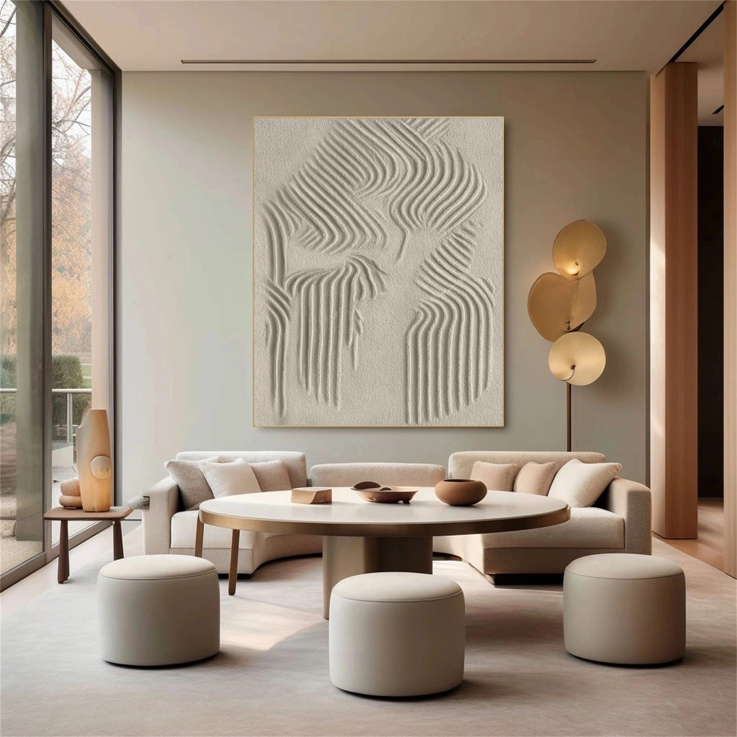 Beige & Brown Abstract #BB143