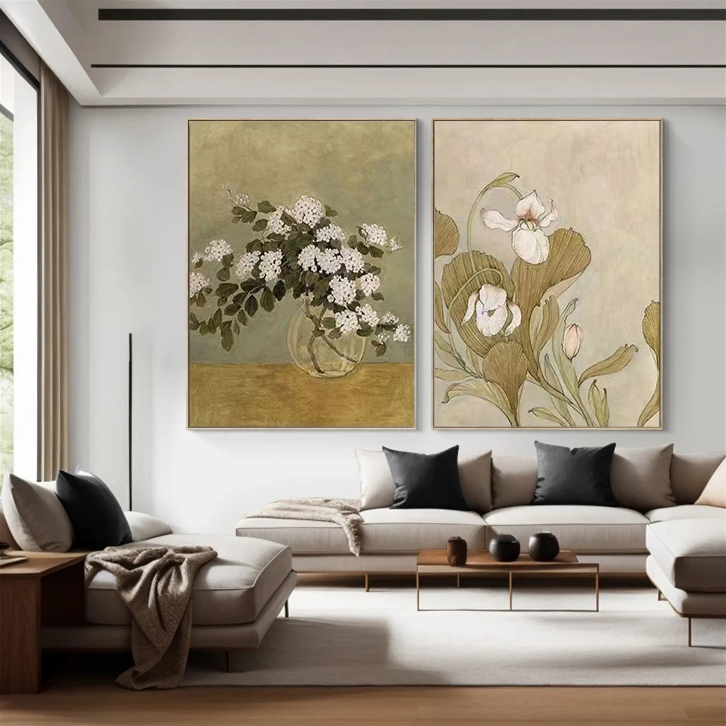 Flower And Tree Painting Set of 2 #FT 066