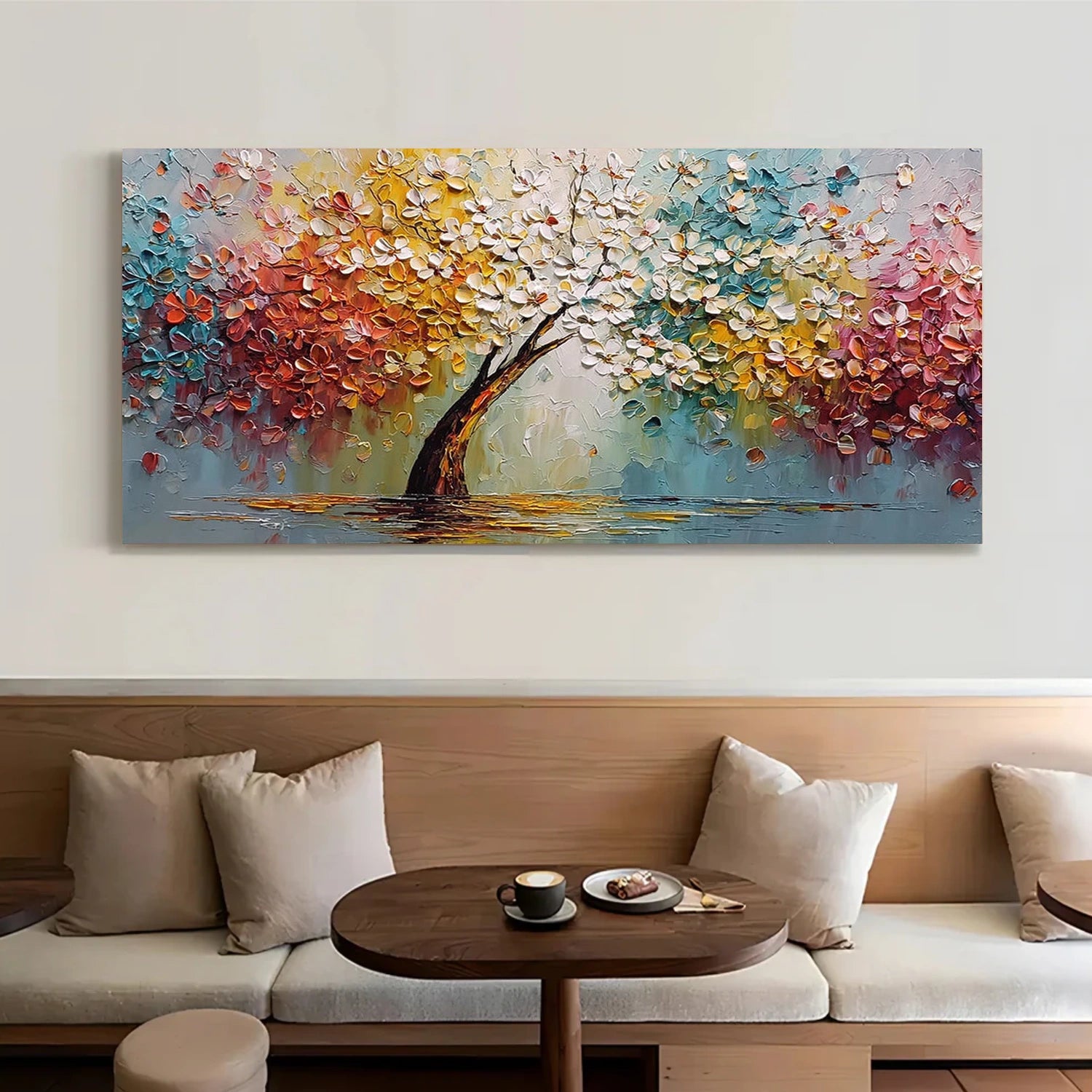 Flower & Tree Abstract Textured Canvas # FT 367
