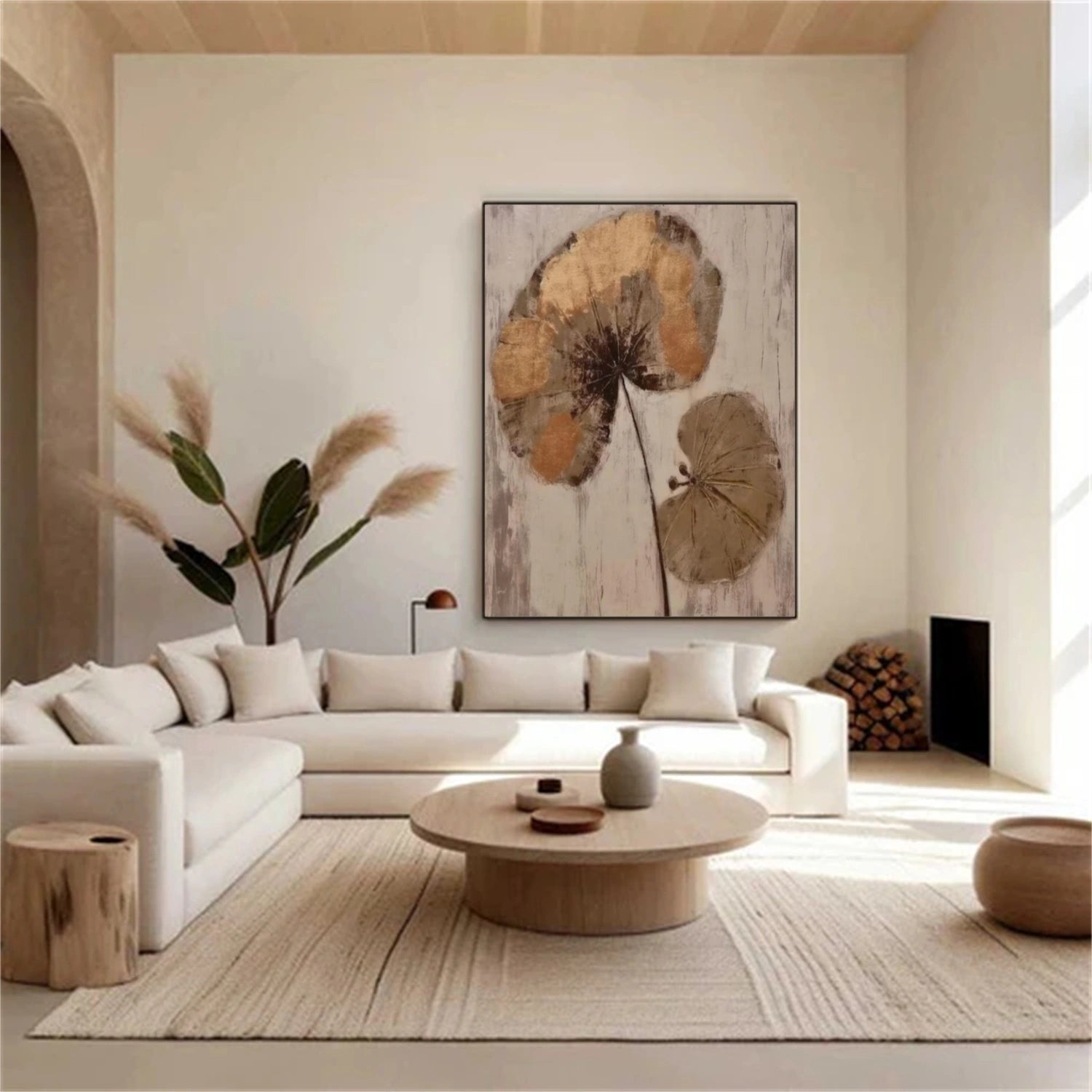 Flower & Tree Abstract Texture Canvas Art #FT 250