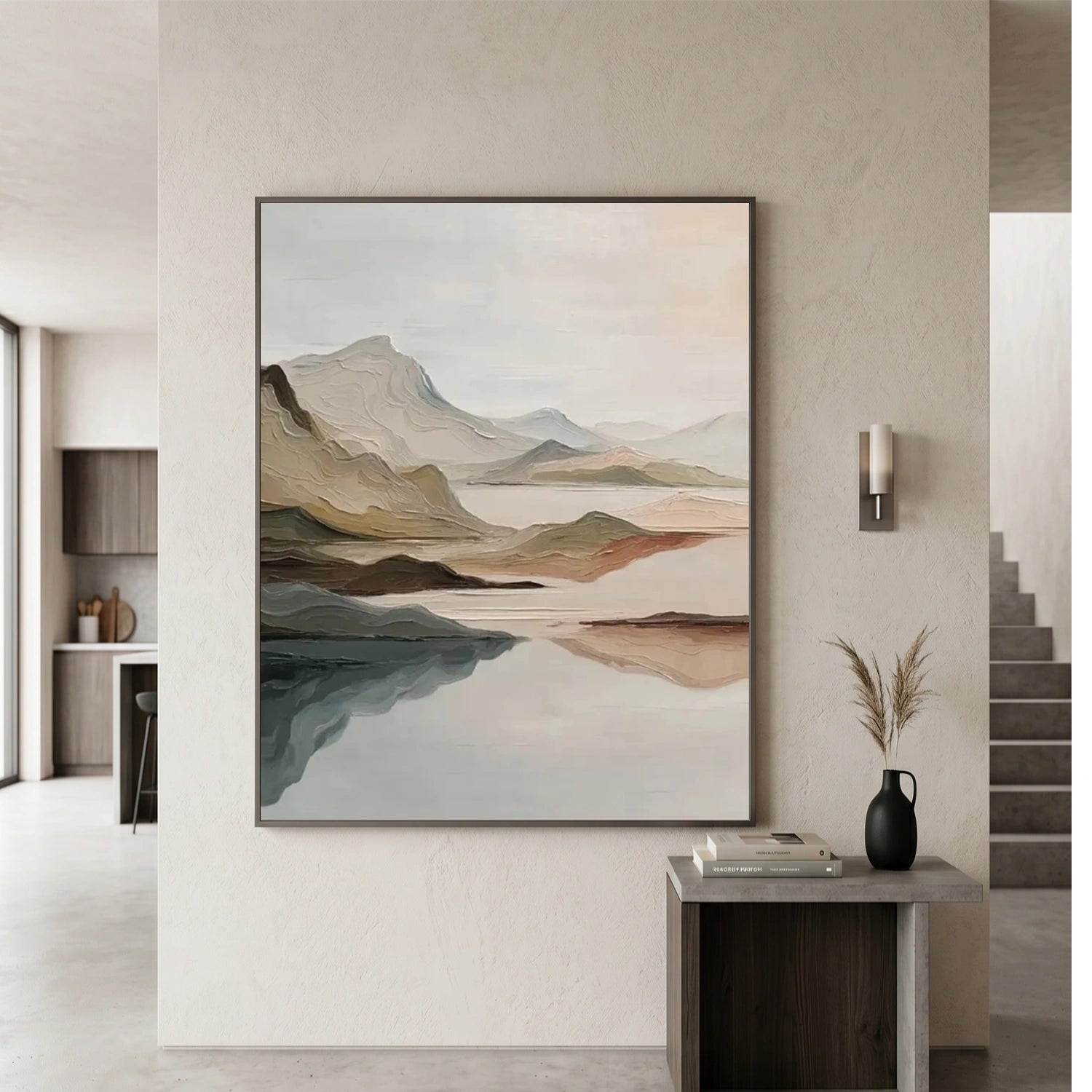 Minimalist Mountain Texture Canvas # MM437