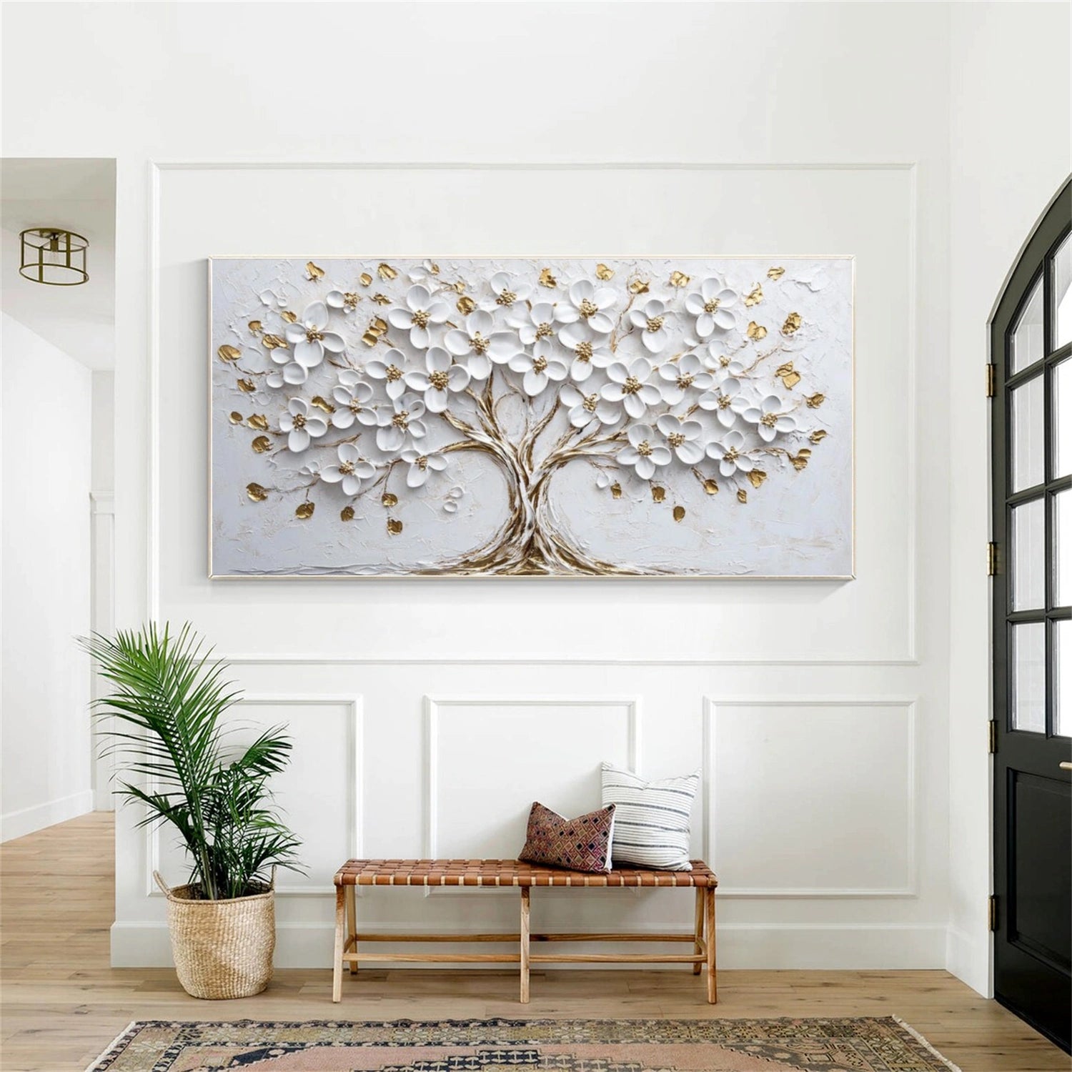 Flower & Tree Abstract Textured Canvas # FT 355