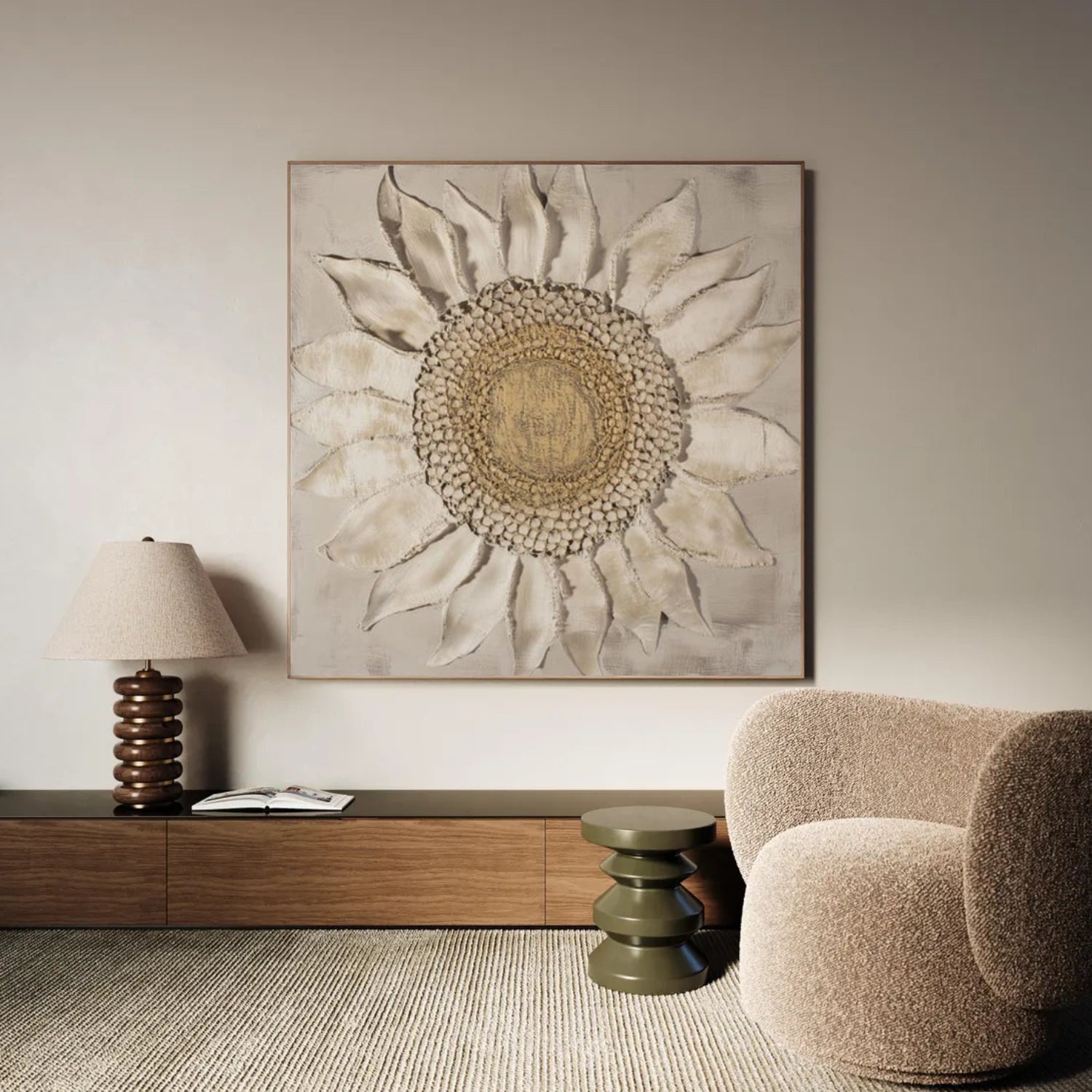 Flower & Tree Abstract Textured Canvas # FT 357