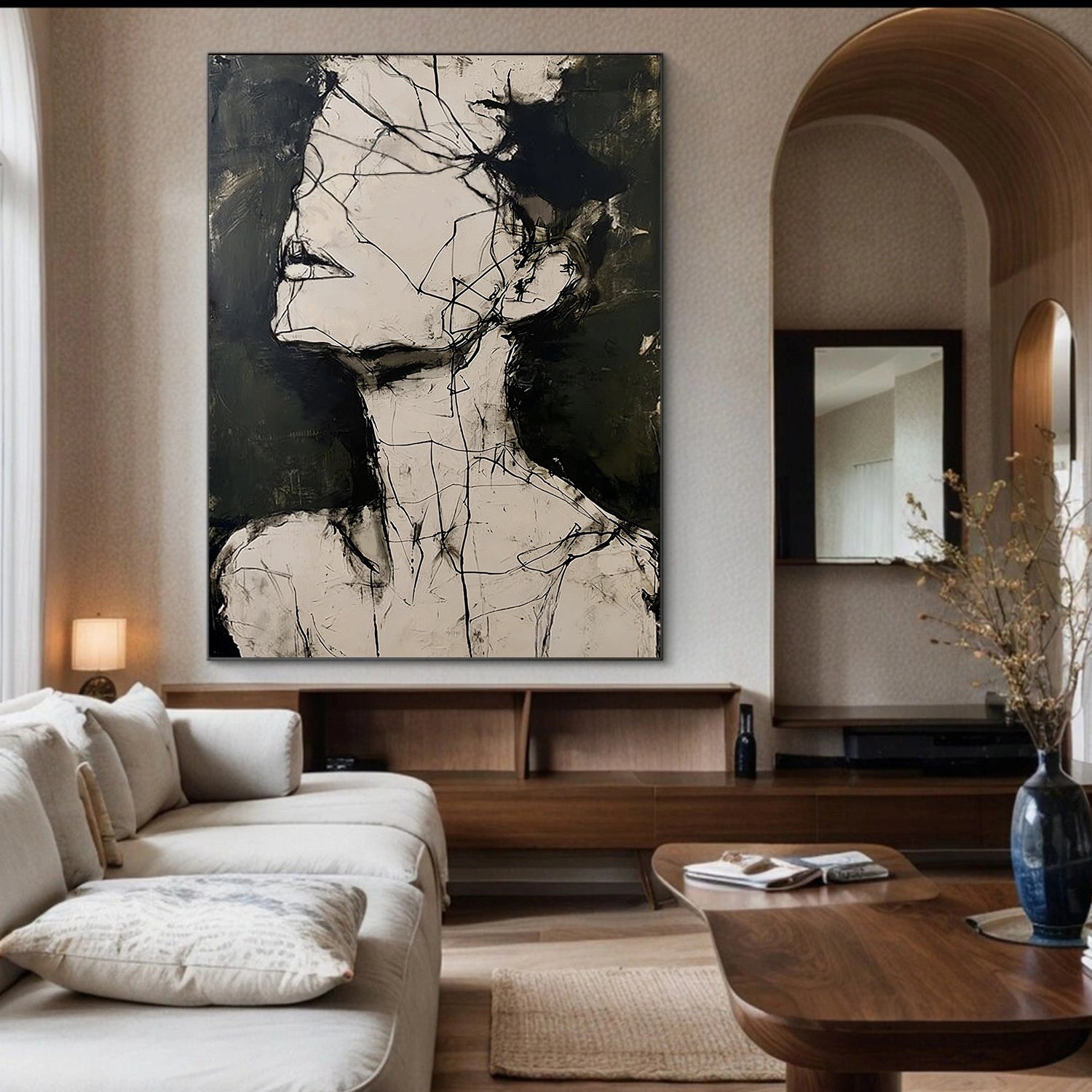 Abstract Portrait Textured Wall Art #PT 061