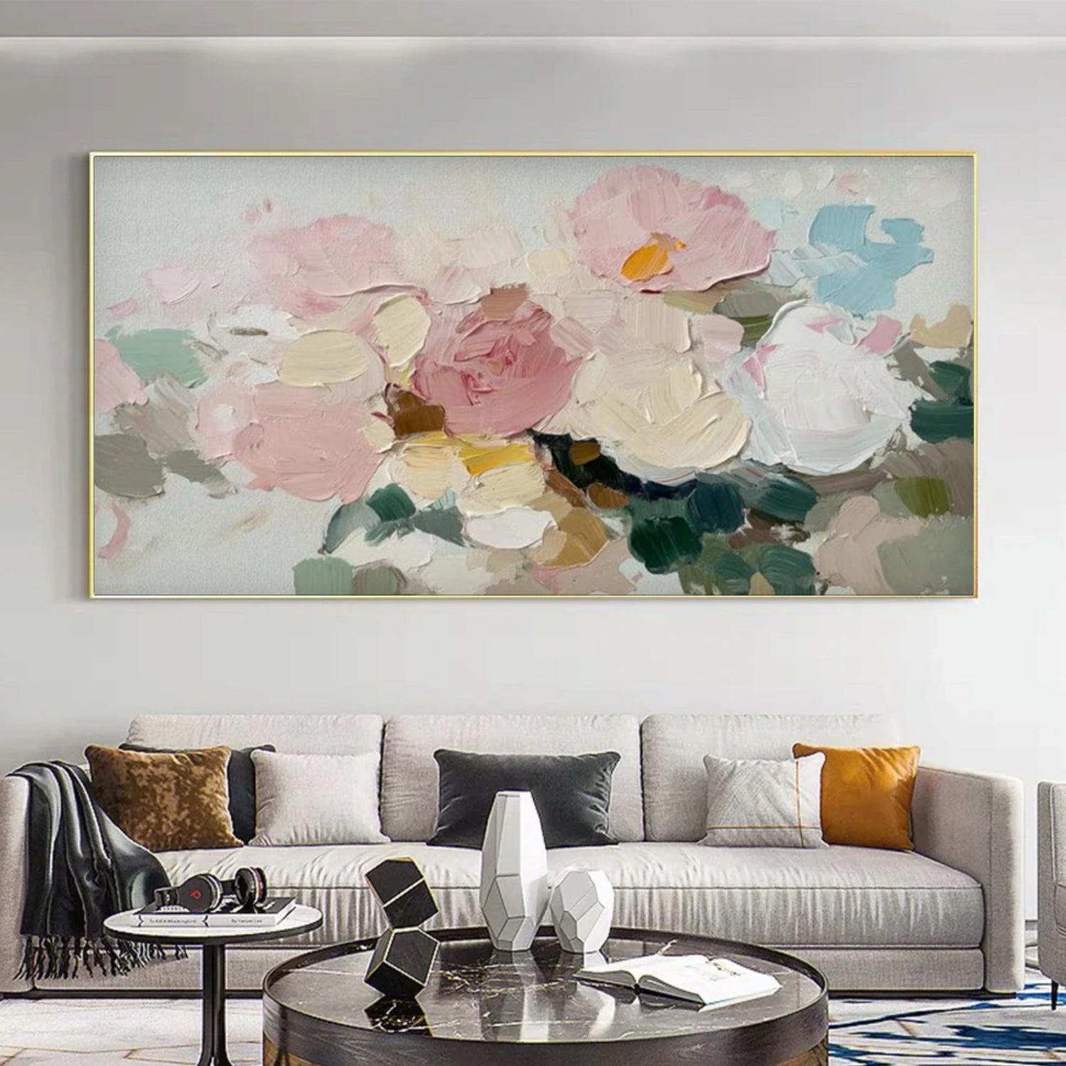 Colorful Flower & Tree Abstract Textured Canvas # FT 340