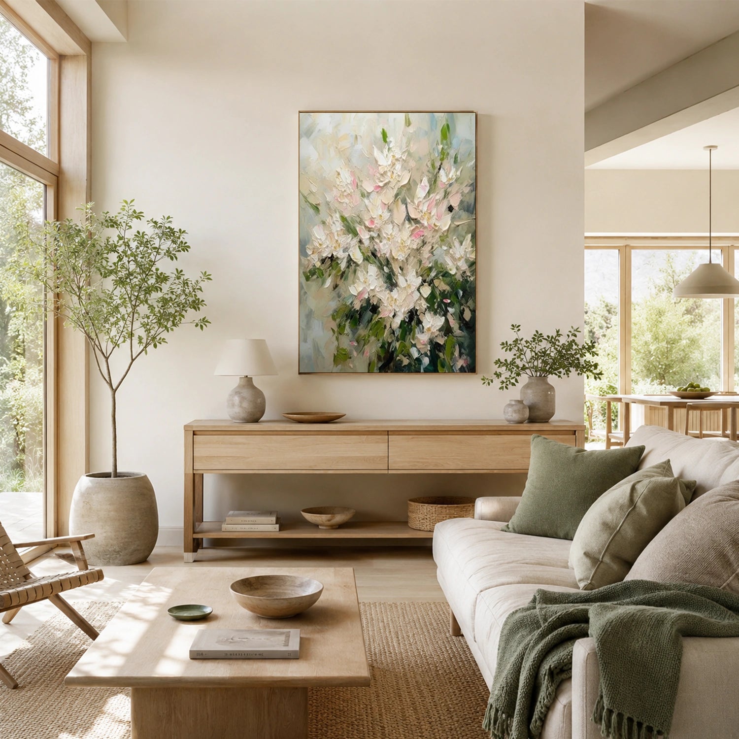 Flower & Tree Abstract Texture Canvas # FT 413