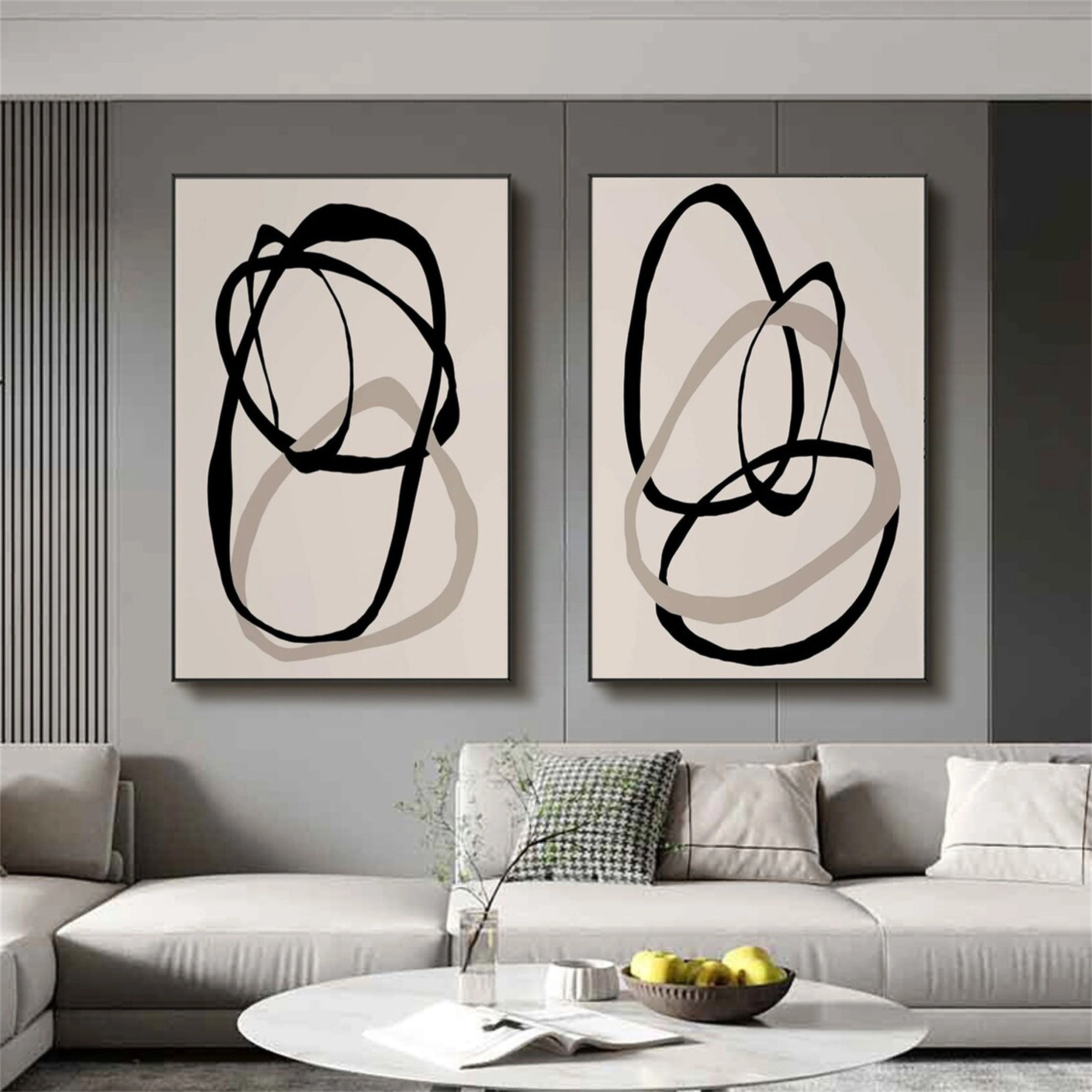 Abstract Painting Set of 2 #AB 097