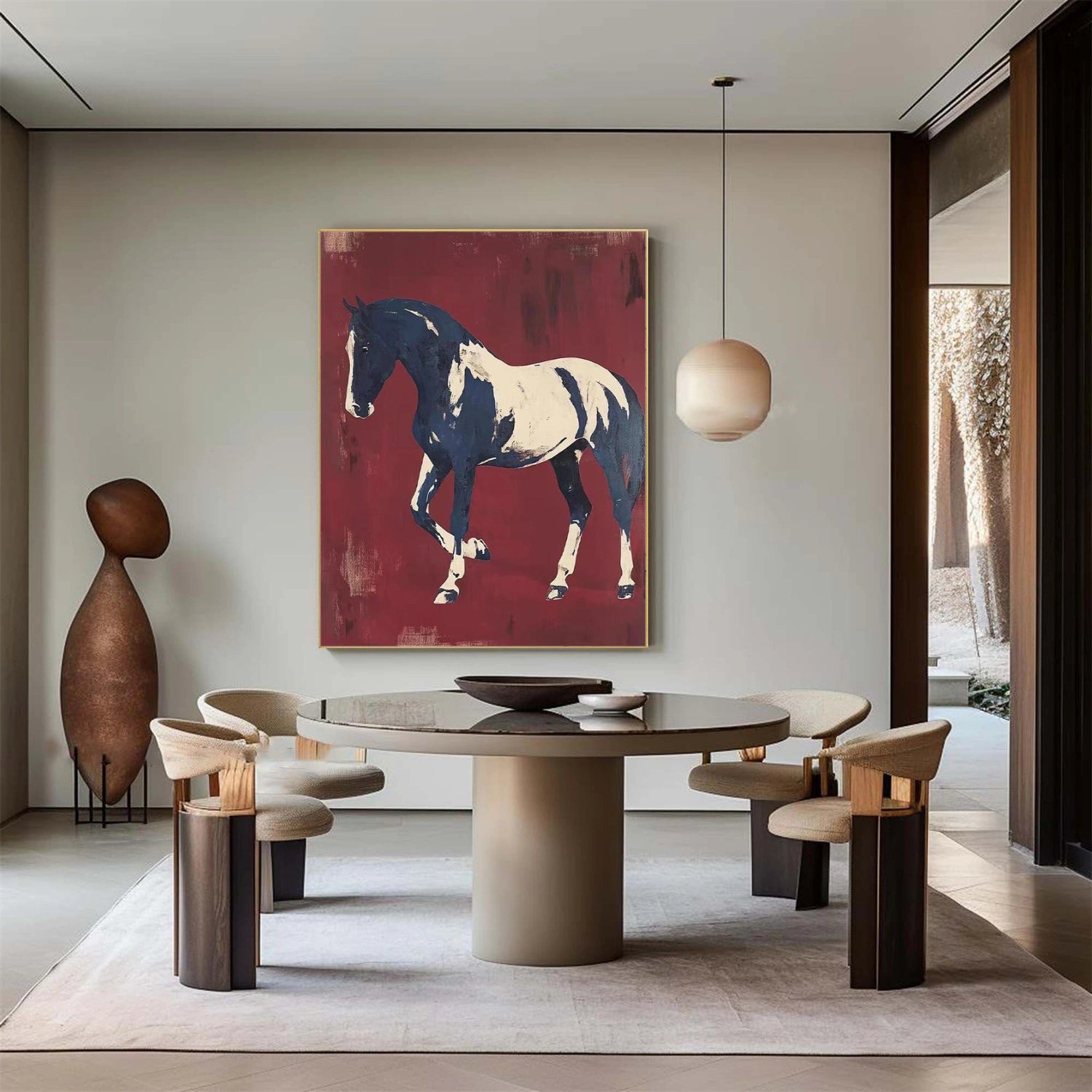 Abstract Animal Horse Canvas Art #AP189