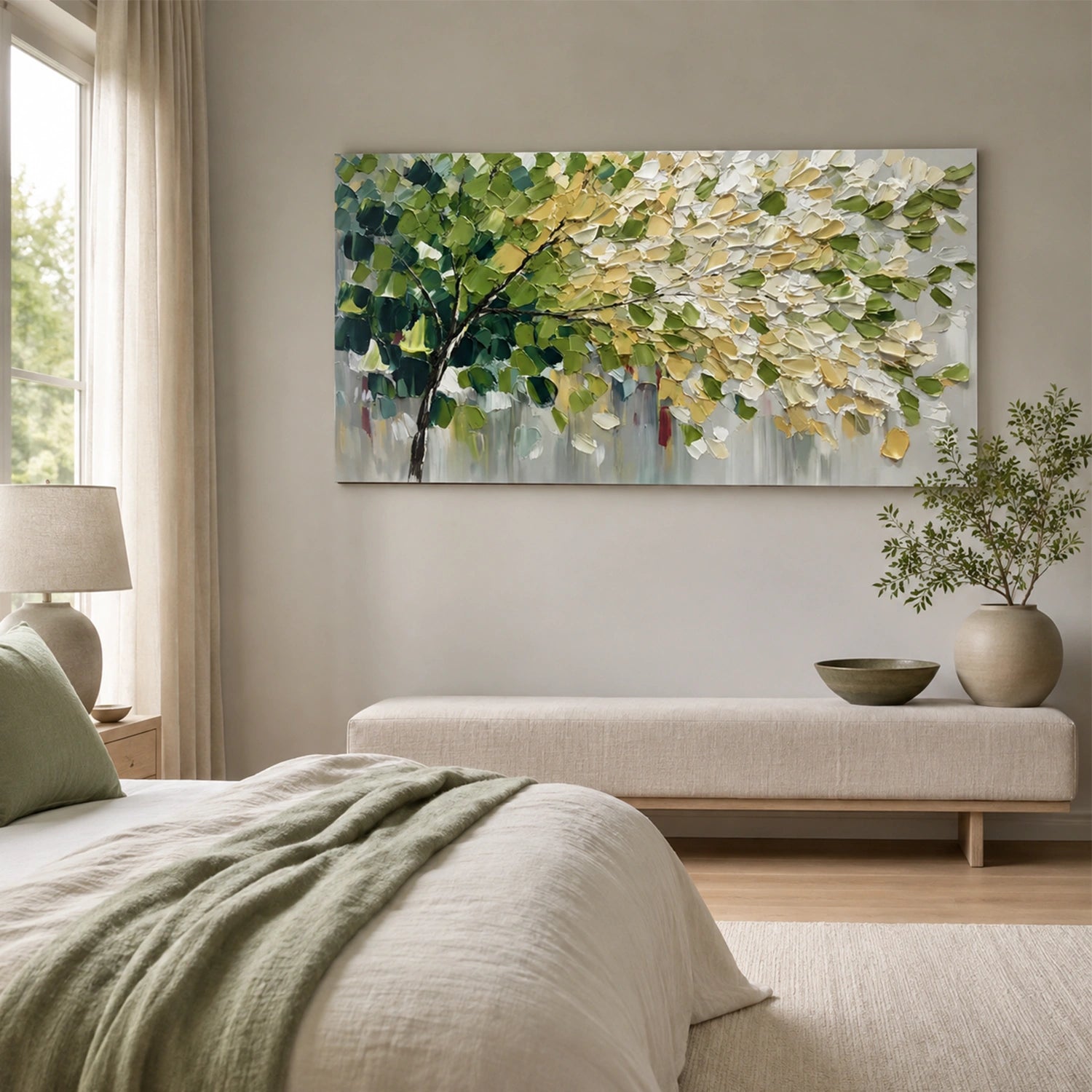 Flower & Tree Abstract Texture Canvas # FT 412