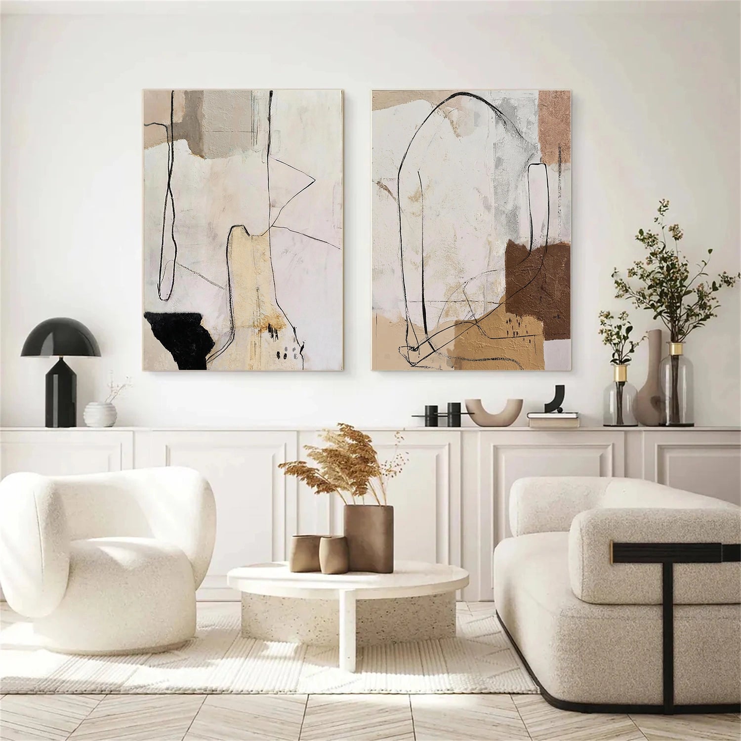 Abstract Texture Wall Art Set of 2 # AB699