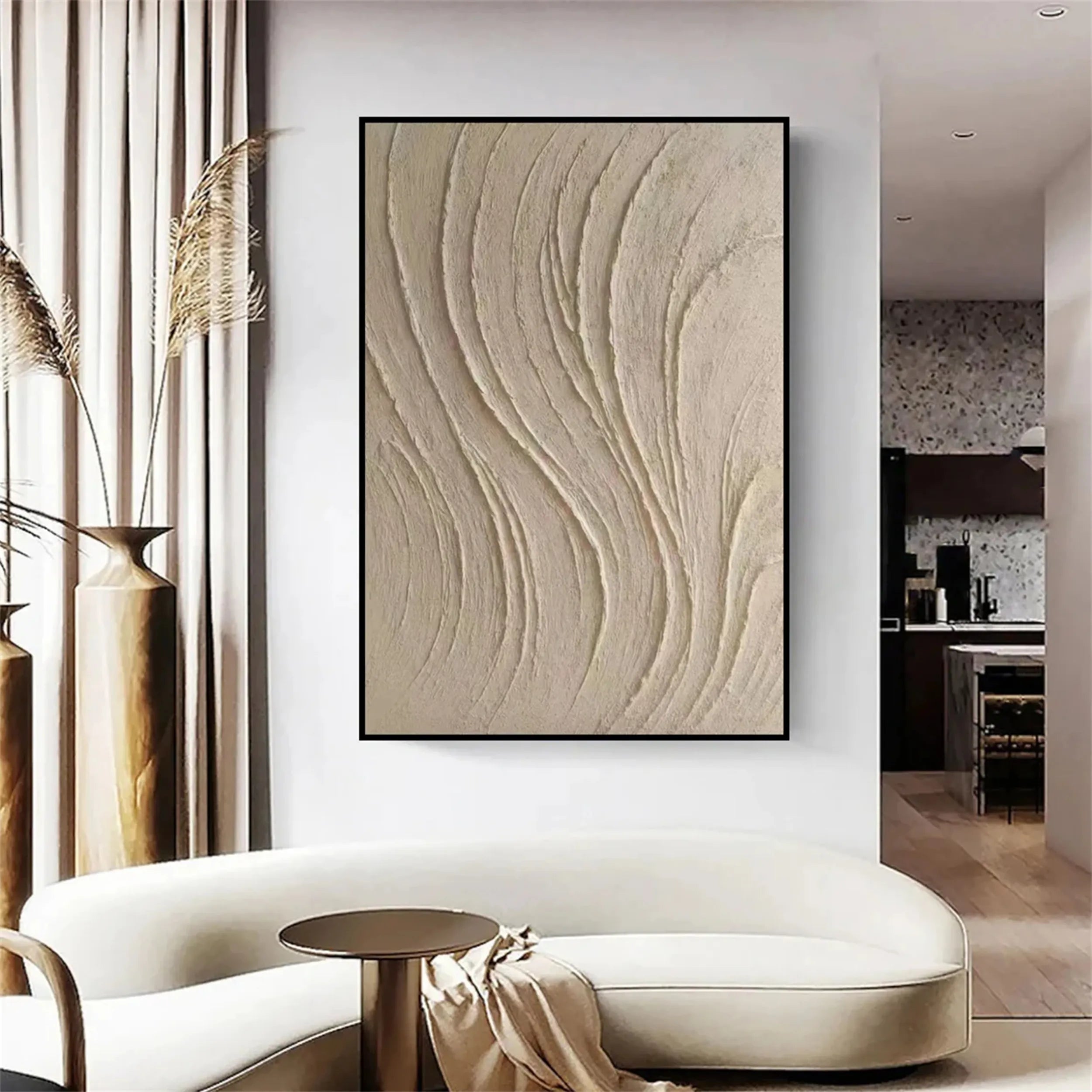 Beige & Brown Abstract #BB095