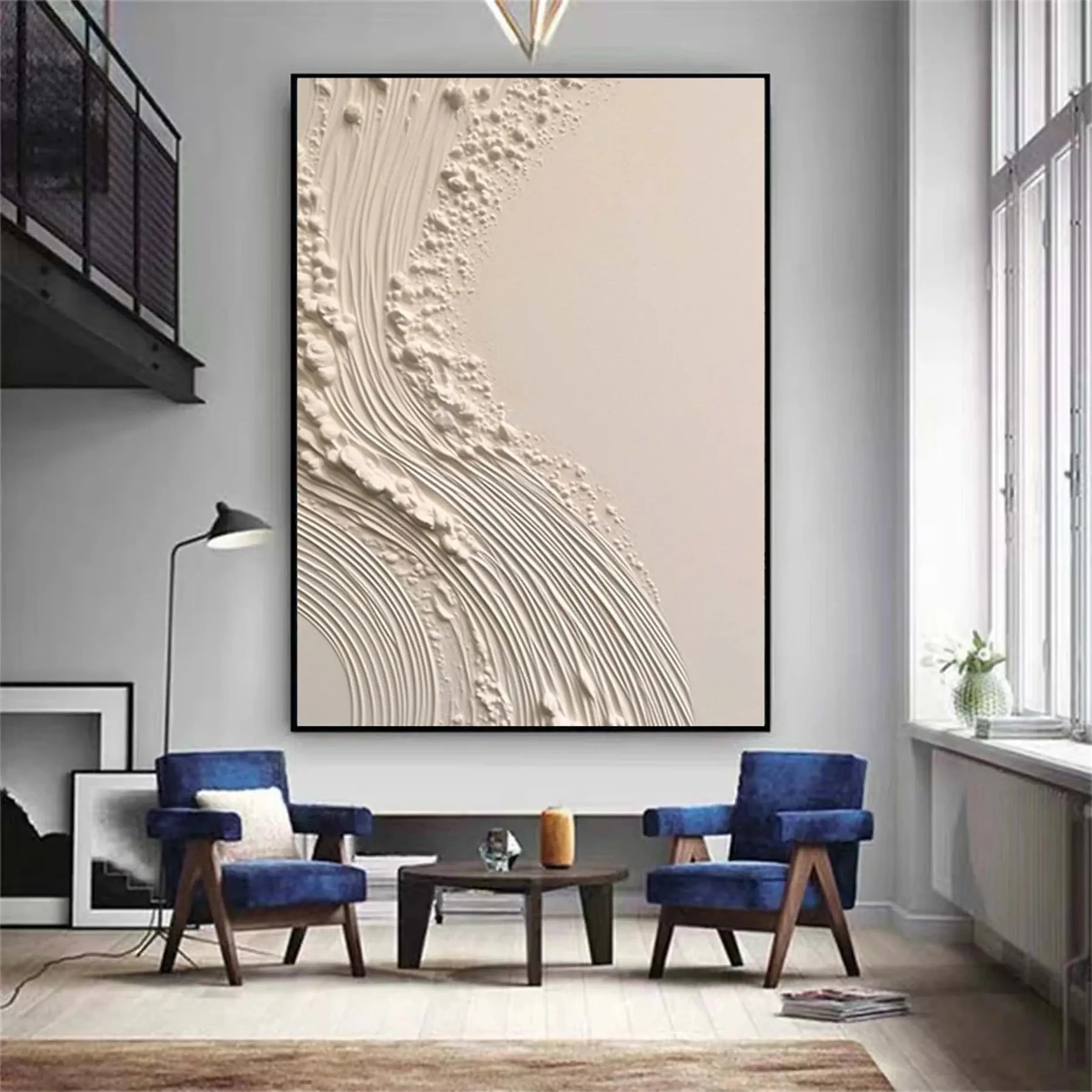 Beige Minimalist Textured Wall Art #MM164