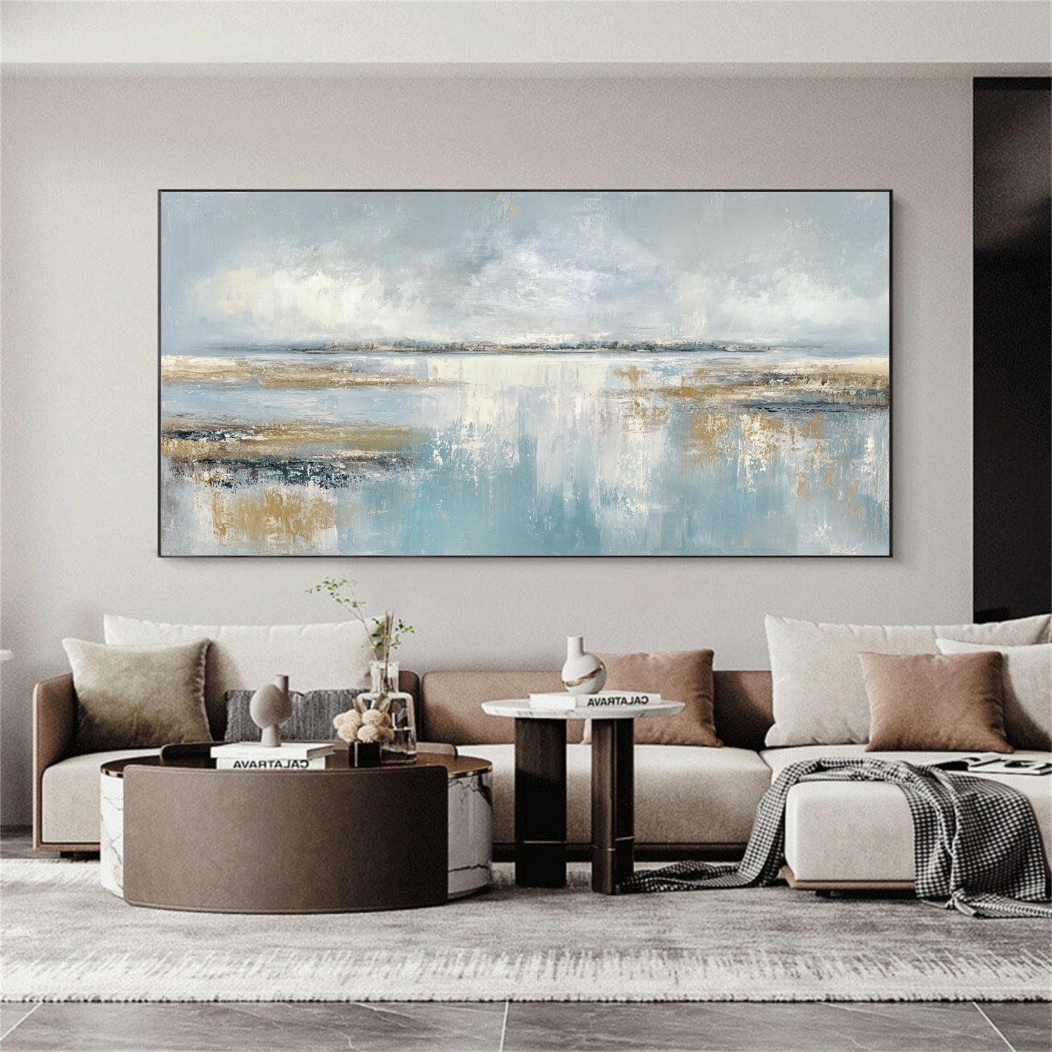 Blue & Green Abstract Wall Art #BG135