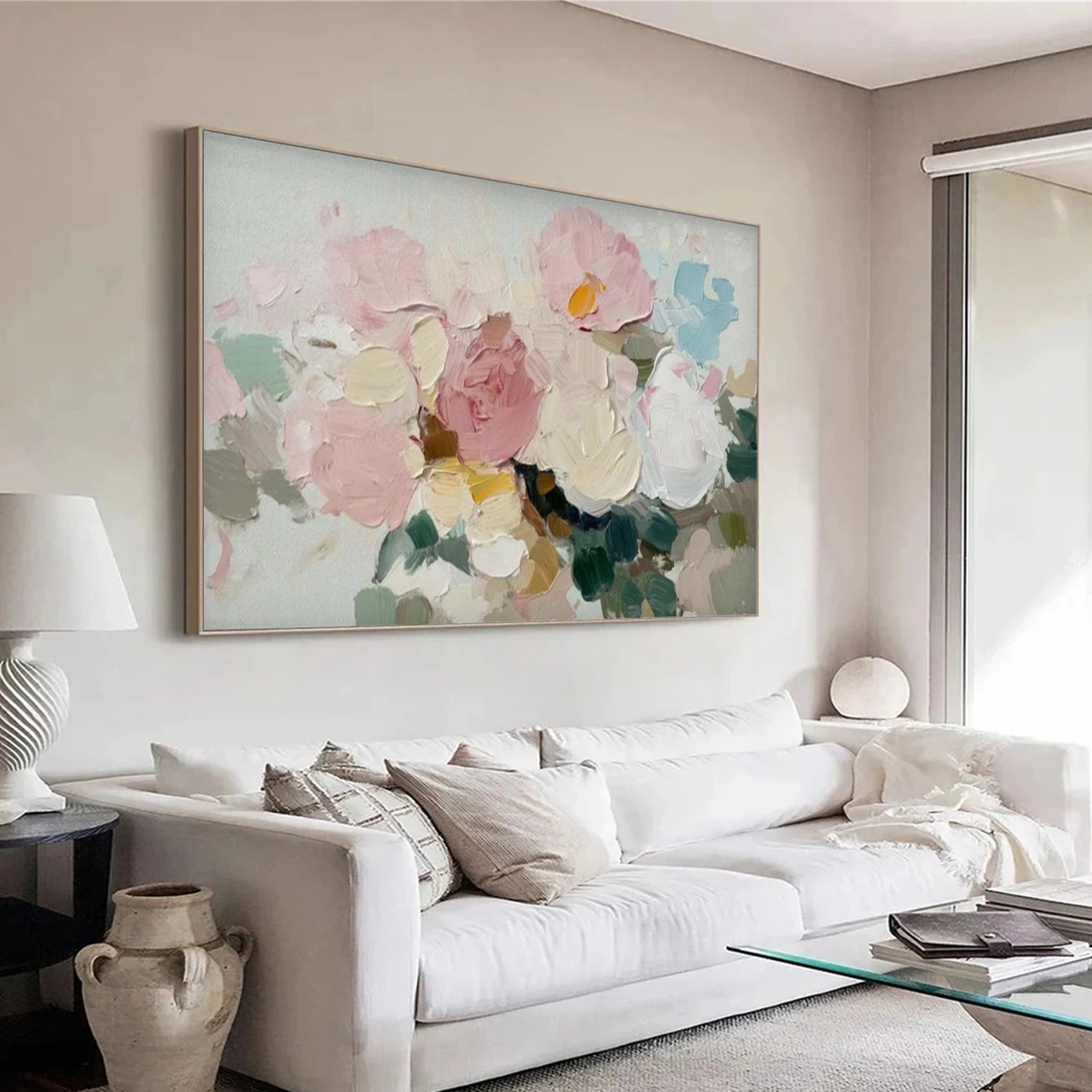 Colorful Flower & Tree Abstract Textured Canvas # FT 340