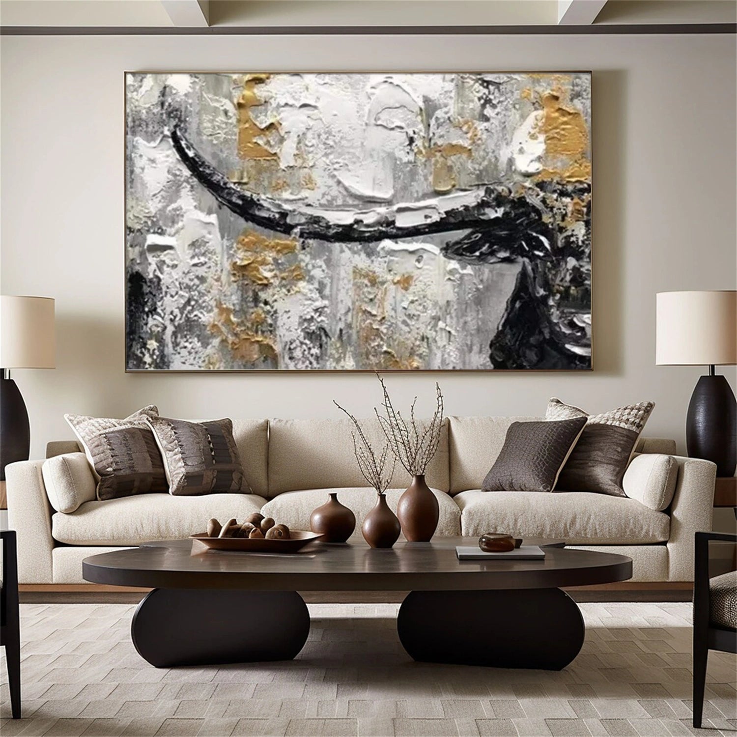 Abstract Animal Textured Canvas Art #AP169