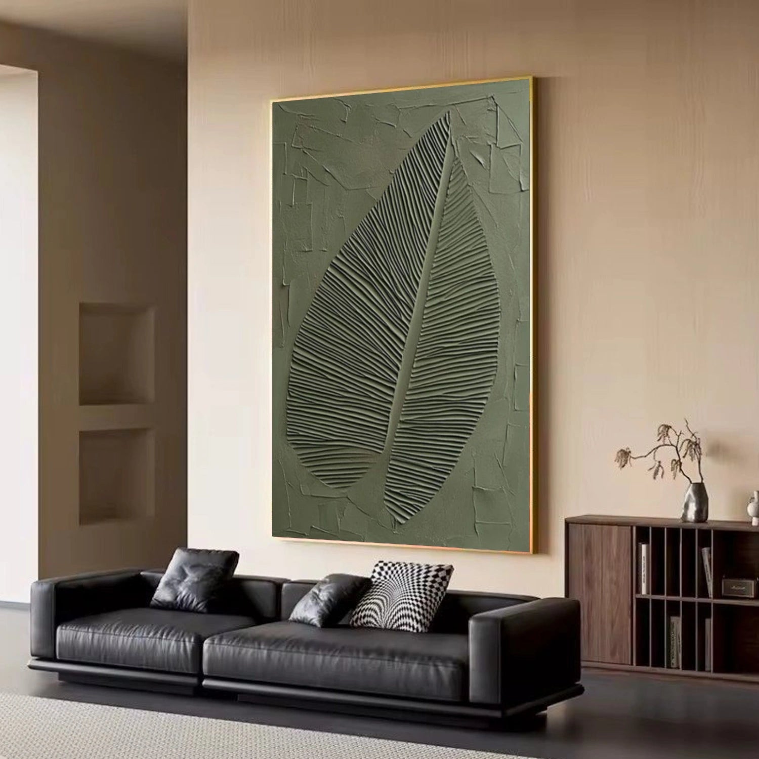 Green Minimalist Texture Canvas # MM415
