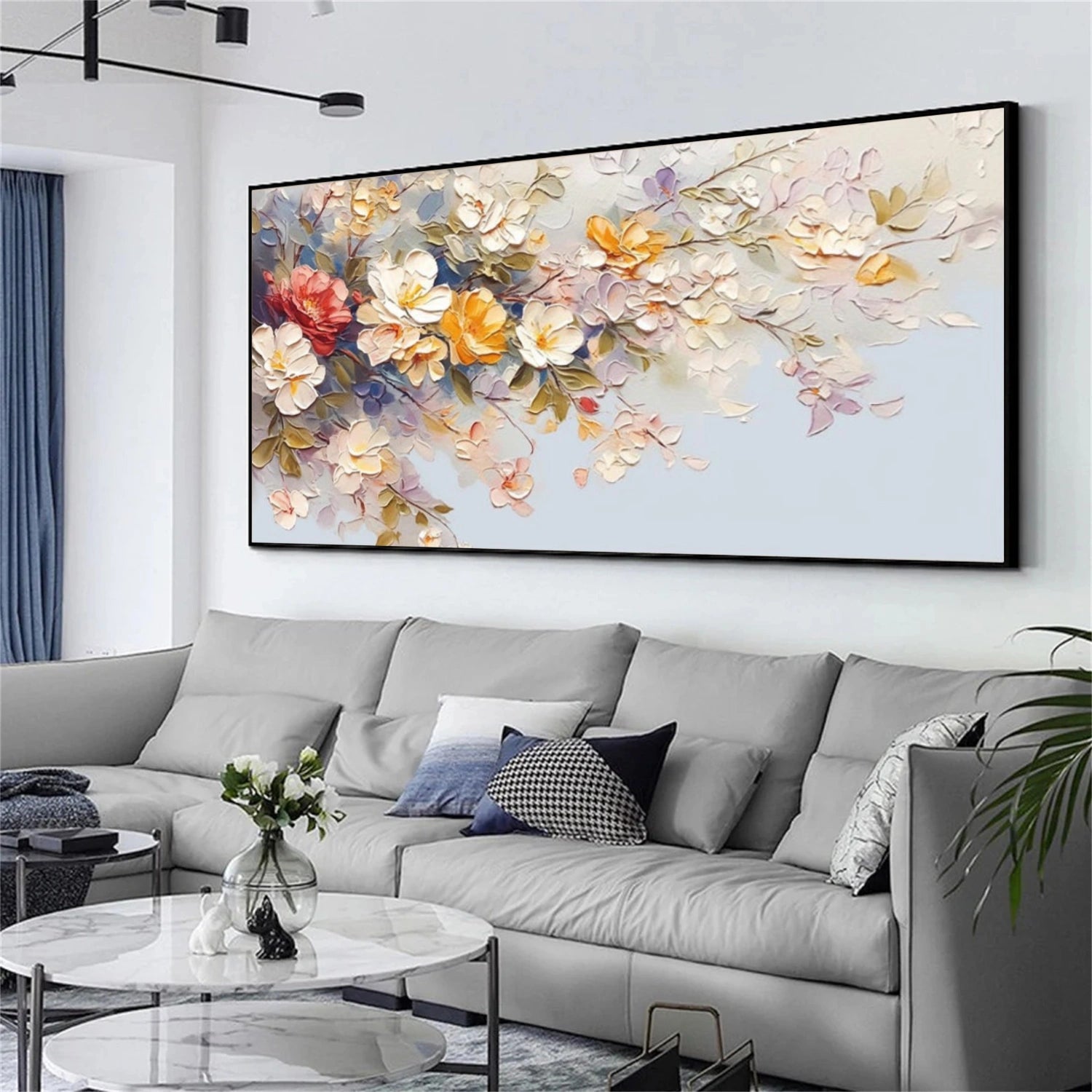 Flower & Tree Abstract Textured Canvas # FT 358
