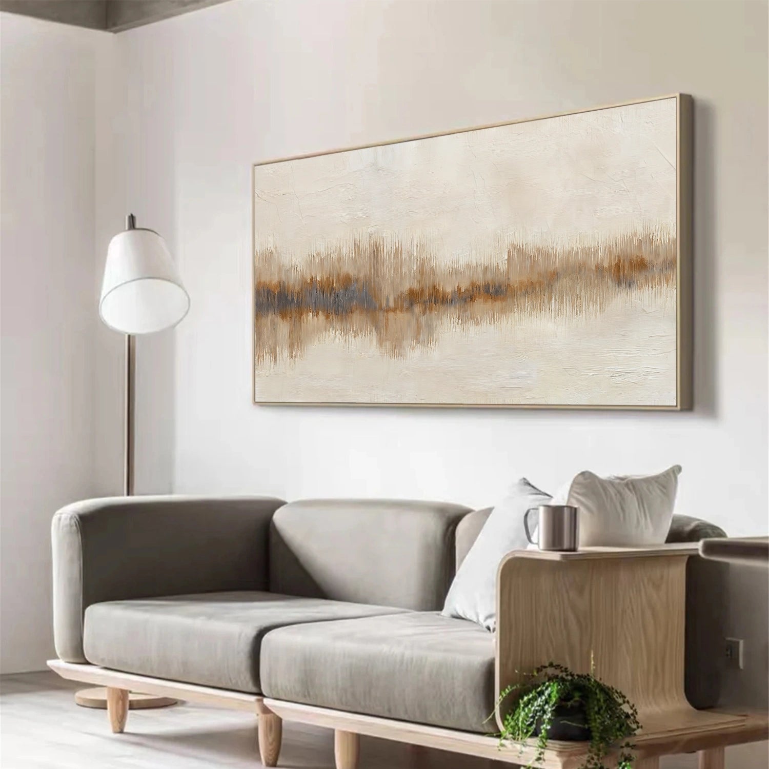 Beige & Brown Abstract Wall Art #BB189