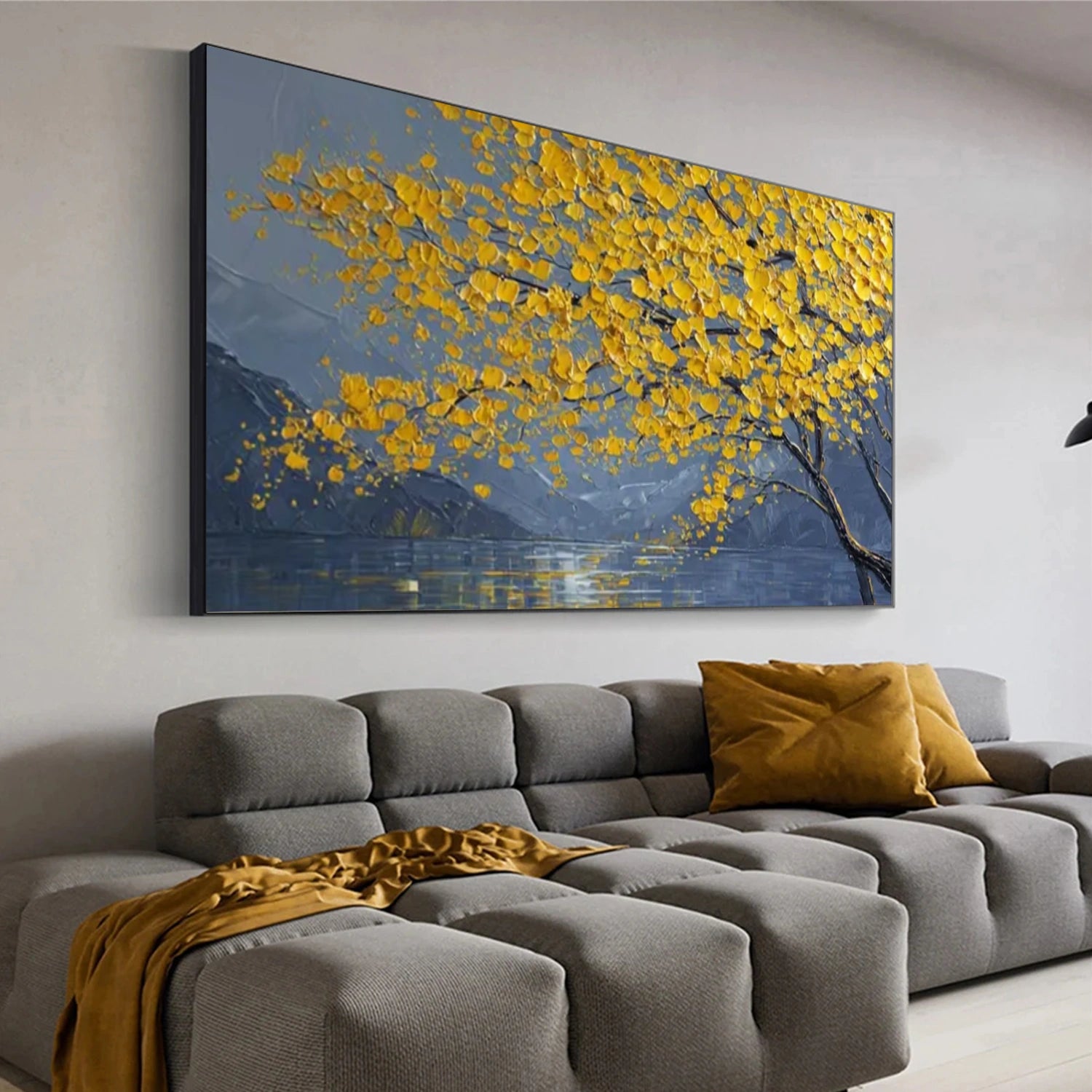 Flower & Tree Abstract Texture Canvas Art #FT 274