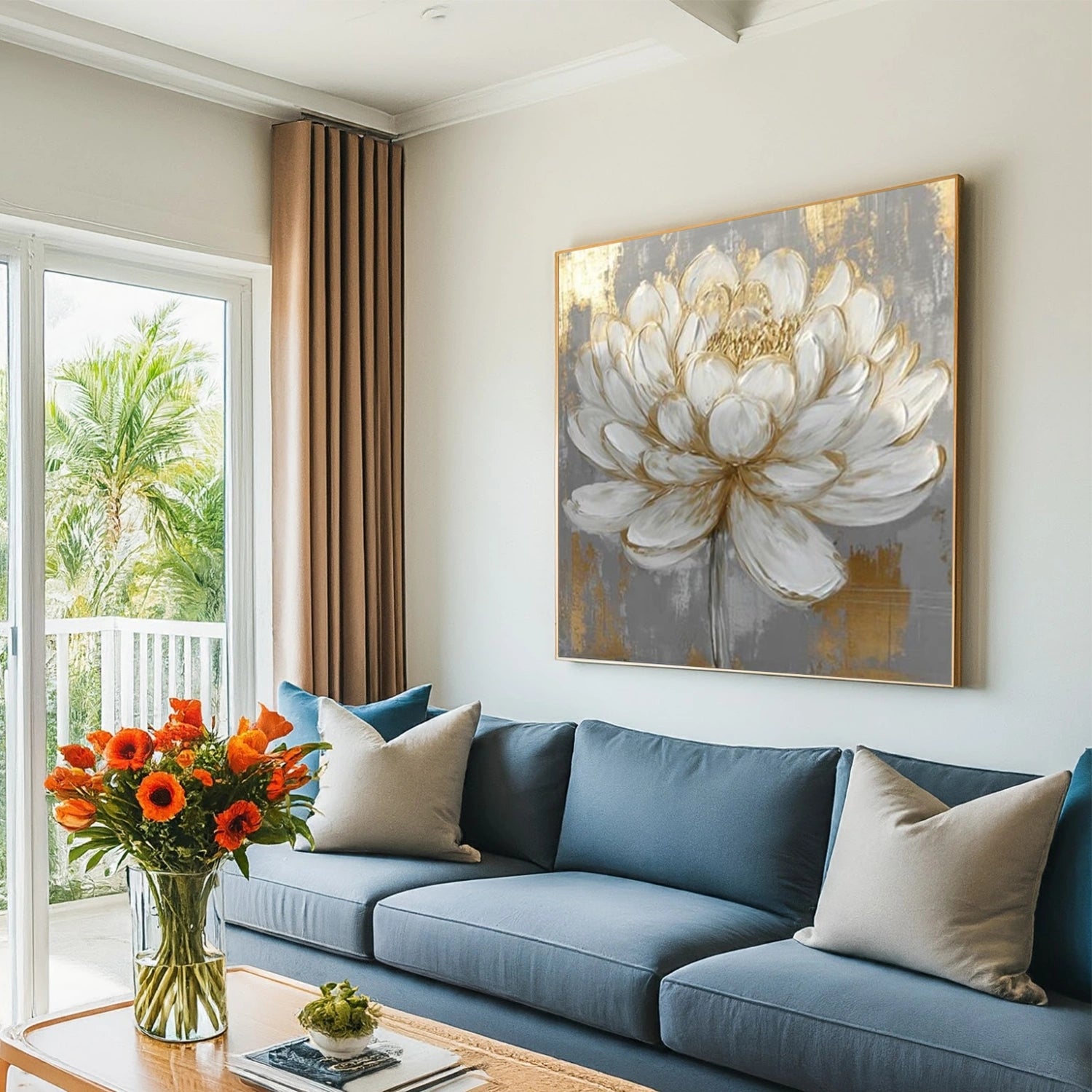 Flower & Tree Abstract Texturte Canvas Art #FT 246