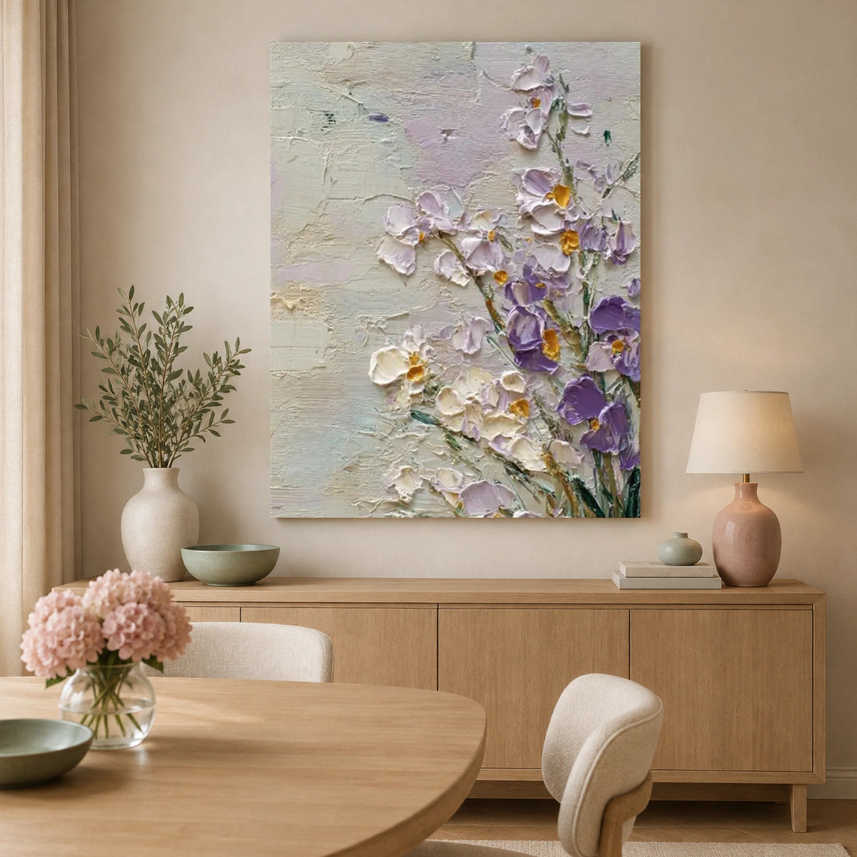 Flower & Tree Abstract Texture Canvas # FT 416