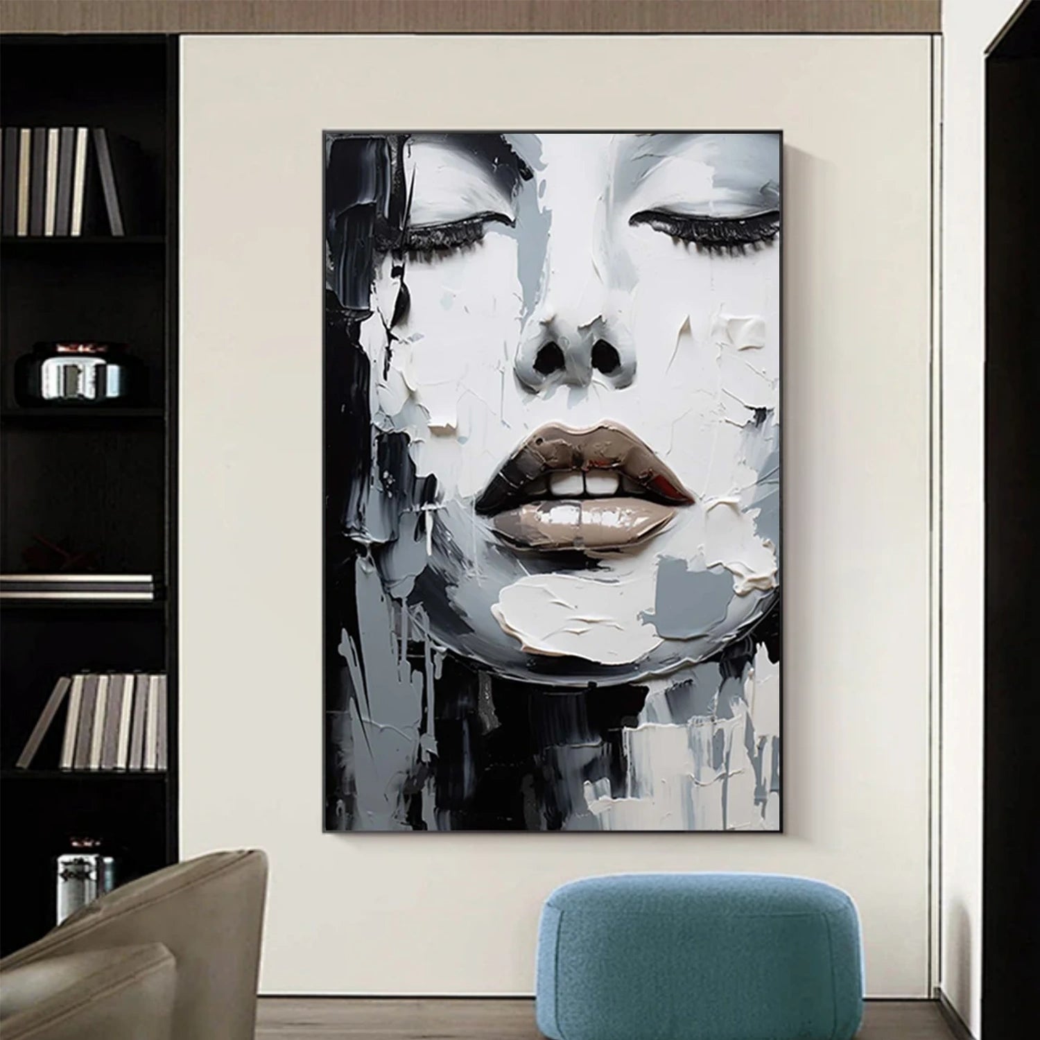 Abstract Portrait Texture Wall Art #PT003