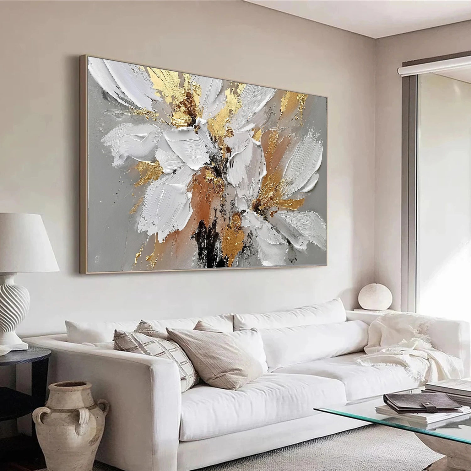 Flower & Tree Abstract Texture Canvas Art #FT 332